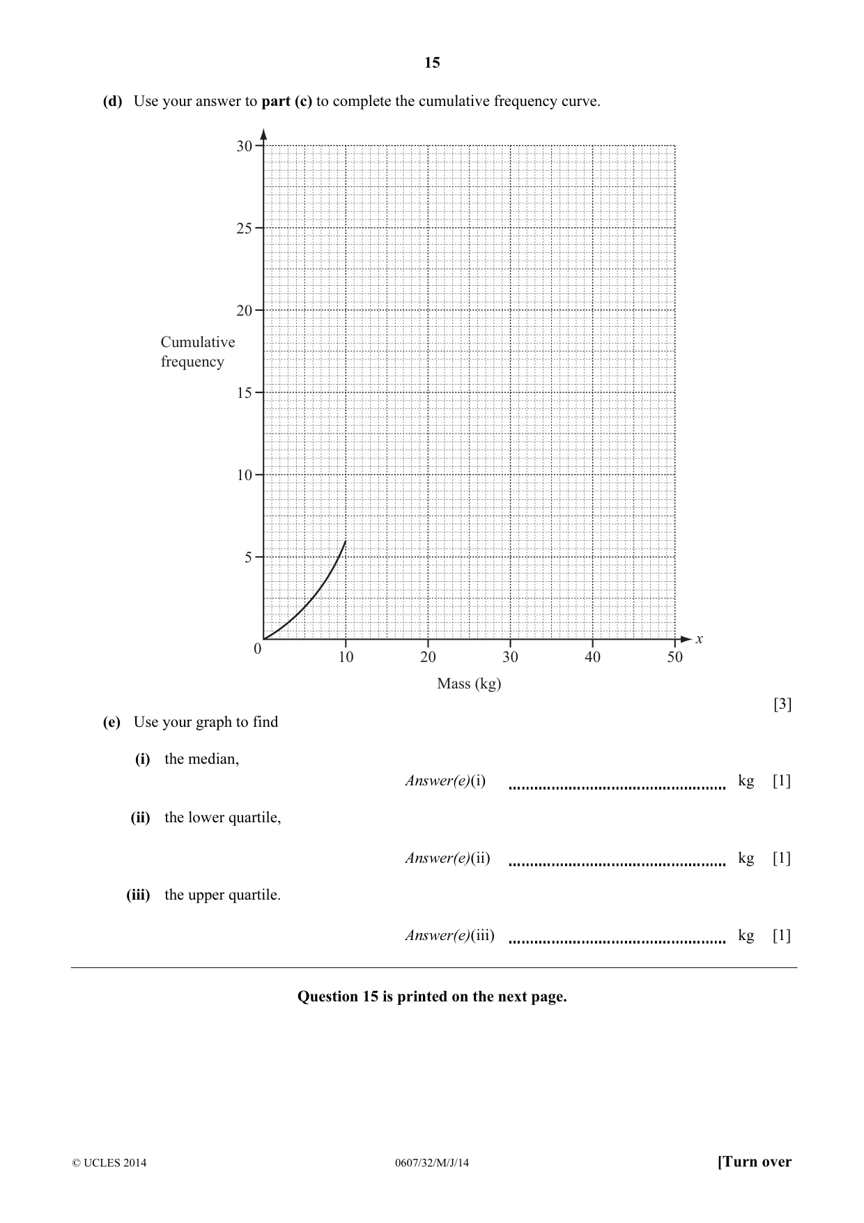 Cambridge IGCSE Mathematics - International 0607 2014 May/June Paper 3 · Variant 2 question paper, page 15 of 16
