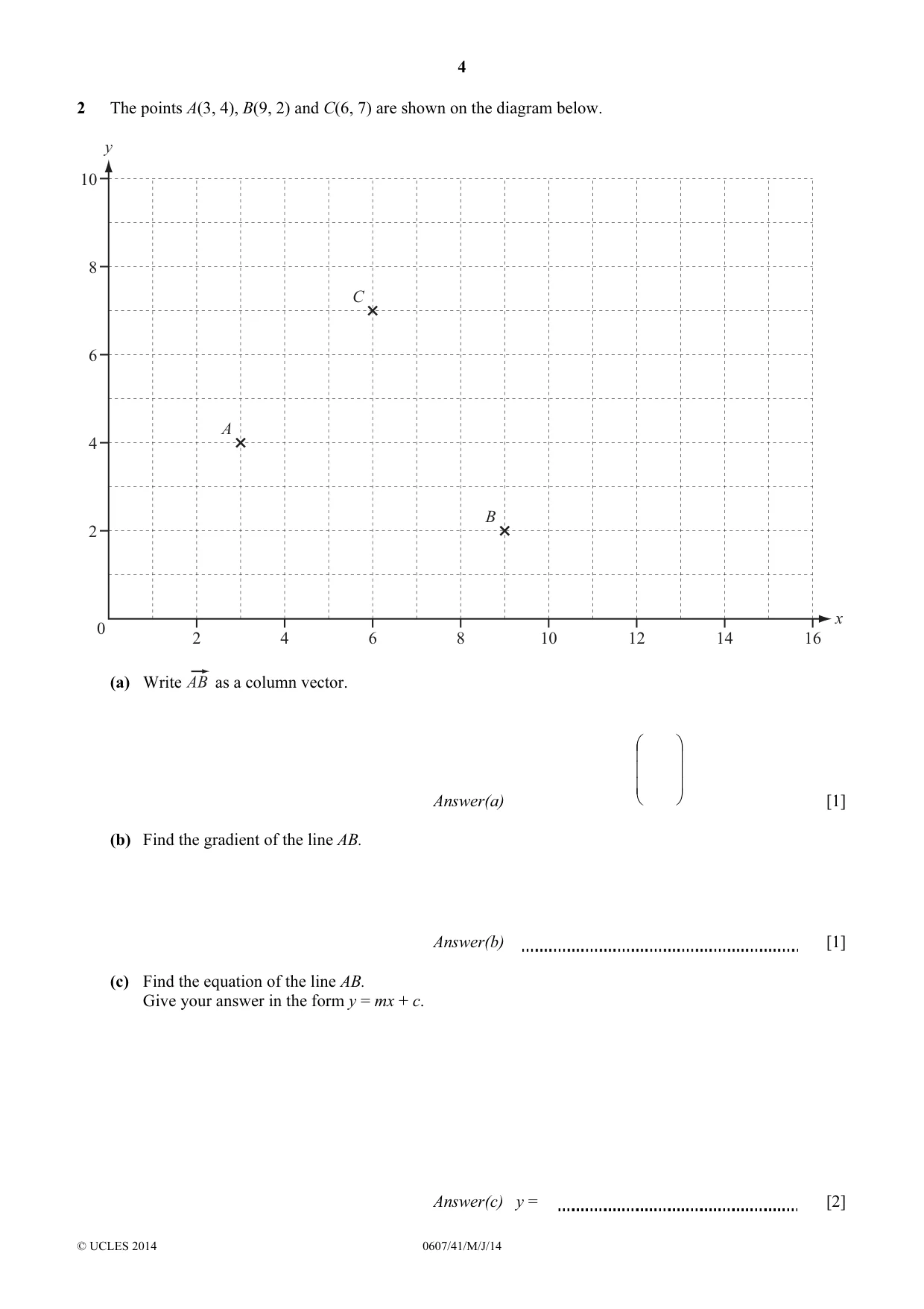 Cambridge IGCSE Mathematics - International 0607 2014 May/June Paper 4 · Variant 1 question paper, page 4 of 24