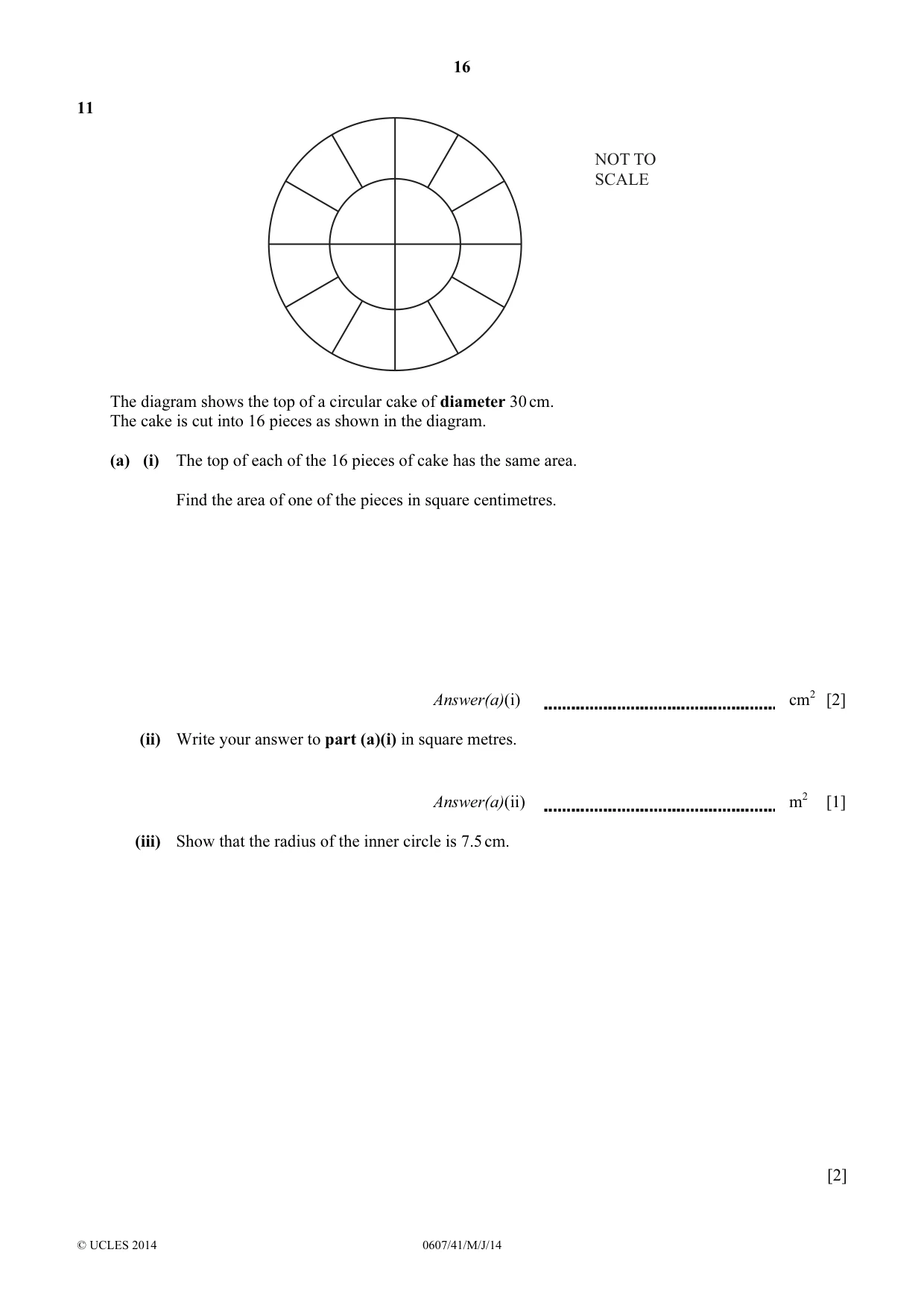 Cambridge IGCSE Mathematics - International 0607 2014 May/June Paper 4 · Variant 1 question paper, page 16 of 24