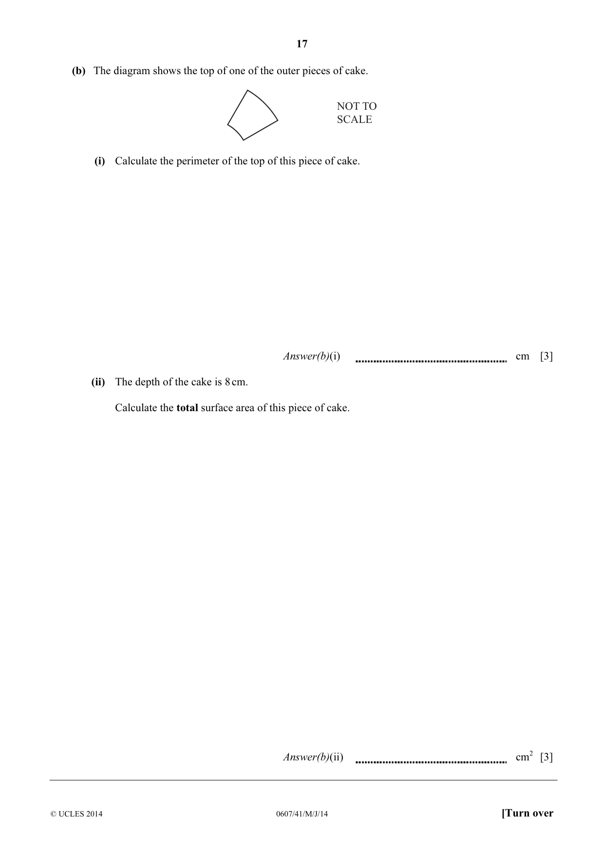 Cambridge IGCSE Mathematics - International 0607 2014 May/June Paper 4 · Variant 1 question paper, page 17 of 24