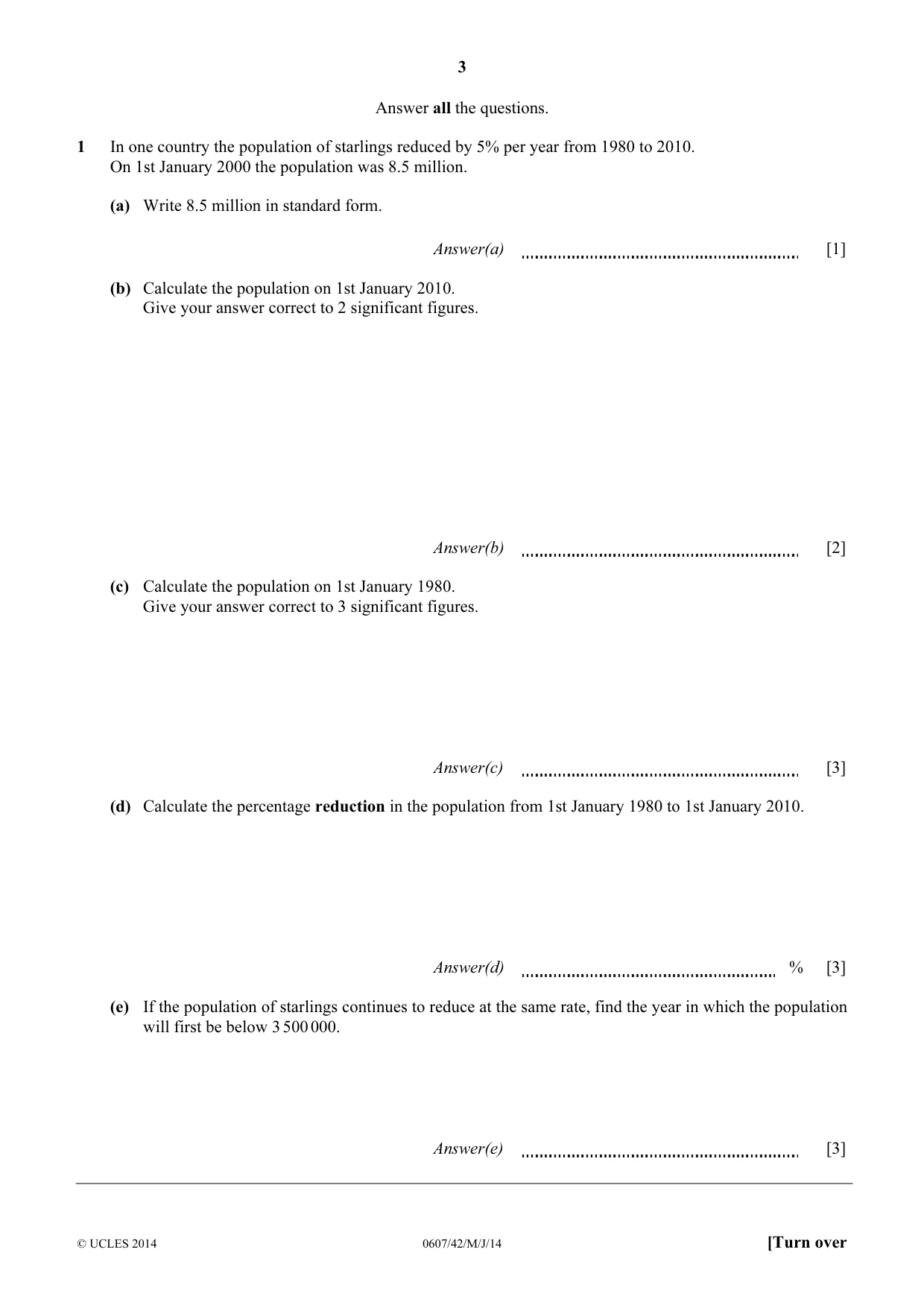 Cambridge IGCSE Mathematics - International 0607 2014 May/June Paper 4 · Variant 2 question paper, page 3 of 20