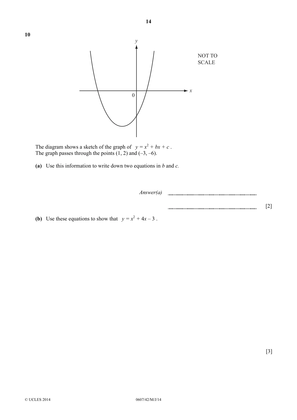 Cambridge IGCSE Mathematics - International 0607 2014 May/June Paper 4 · Variant 2 question paper, page 14 of 20