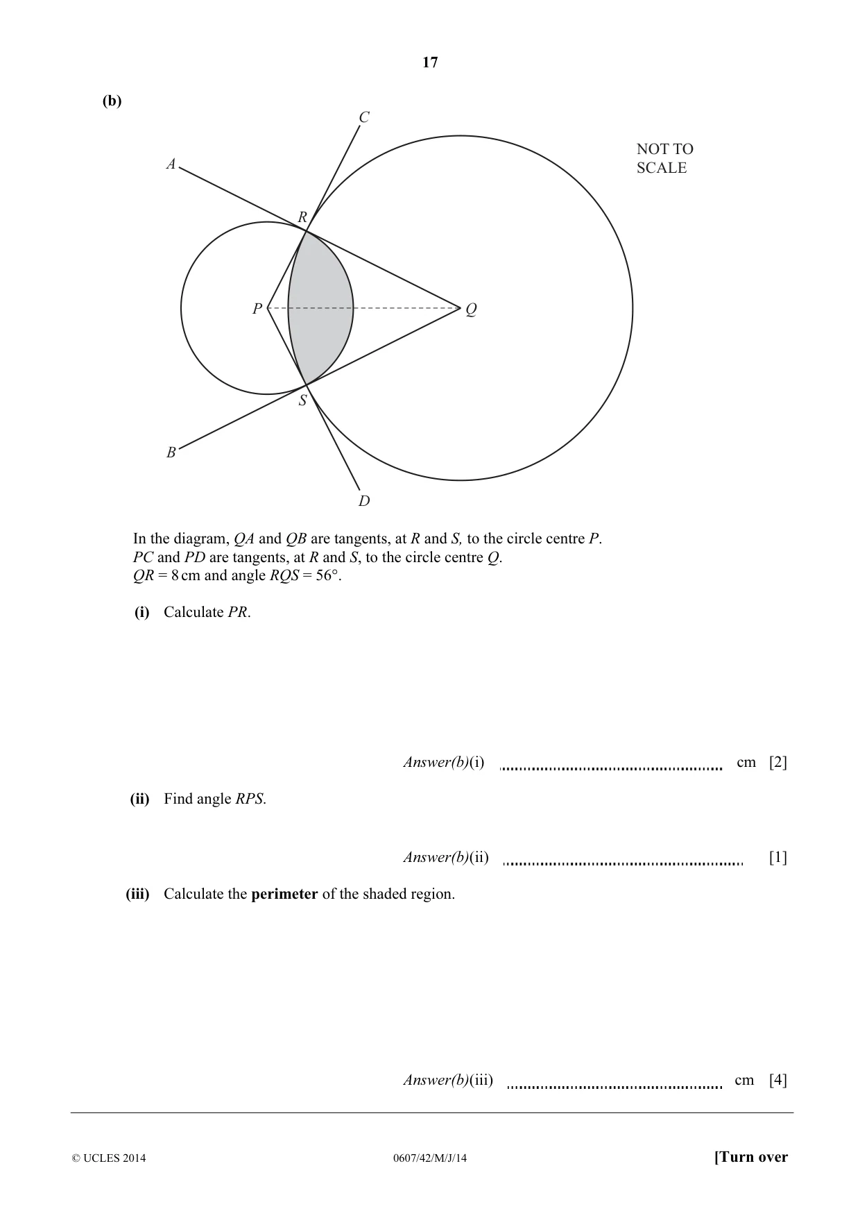 Cambridge IGCSE Mathematics - International 0607 2014 May/June Paper 4 · Variant 2 question paper, page 17 of 20