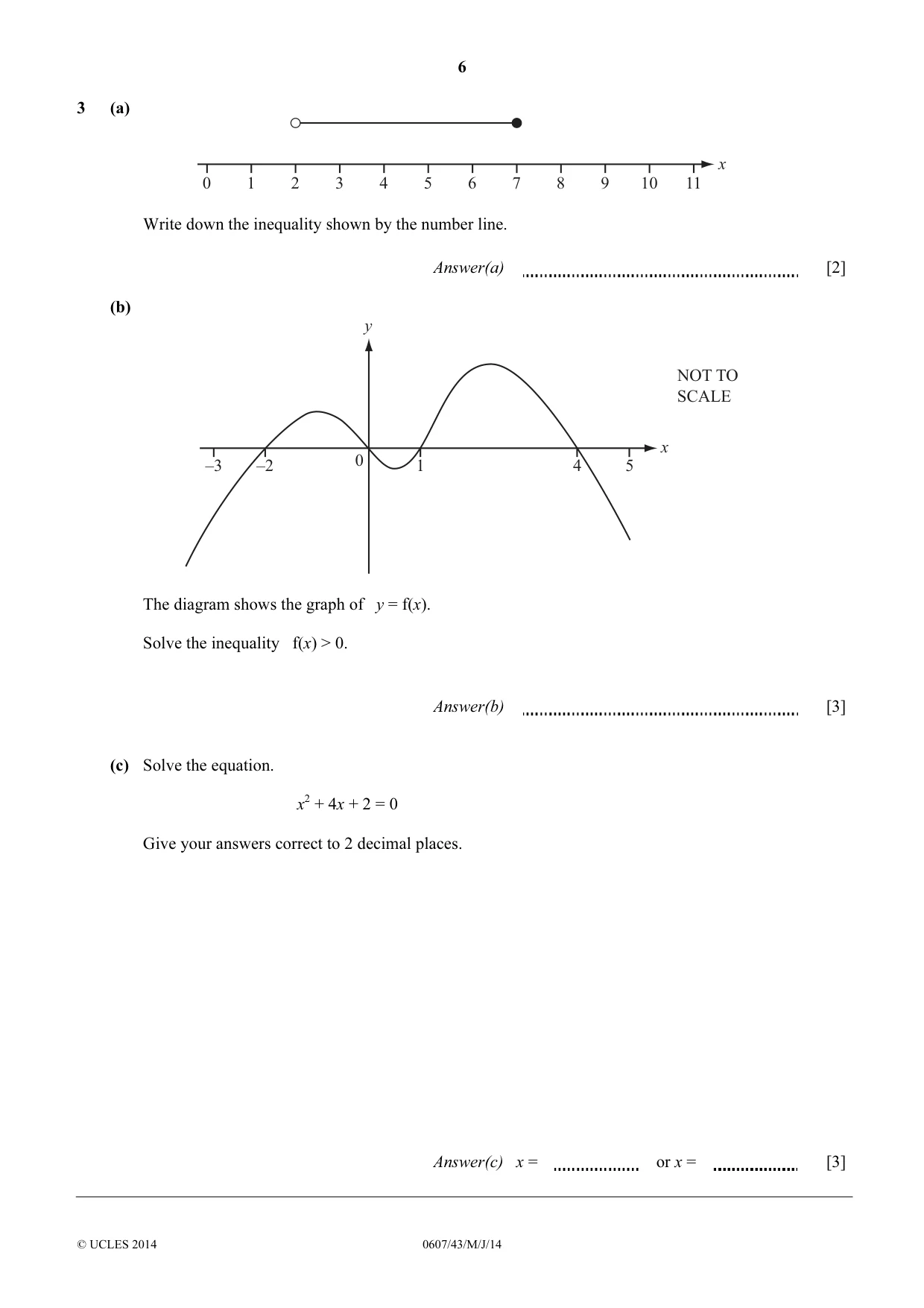 Cambridge IGCSE Mathematics - International 0607 2014 May/June Paper 4 · Variant 3 question paper, page 6 of 20
