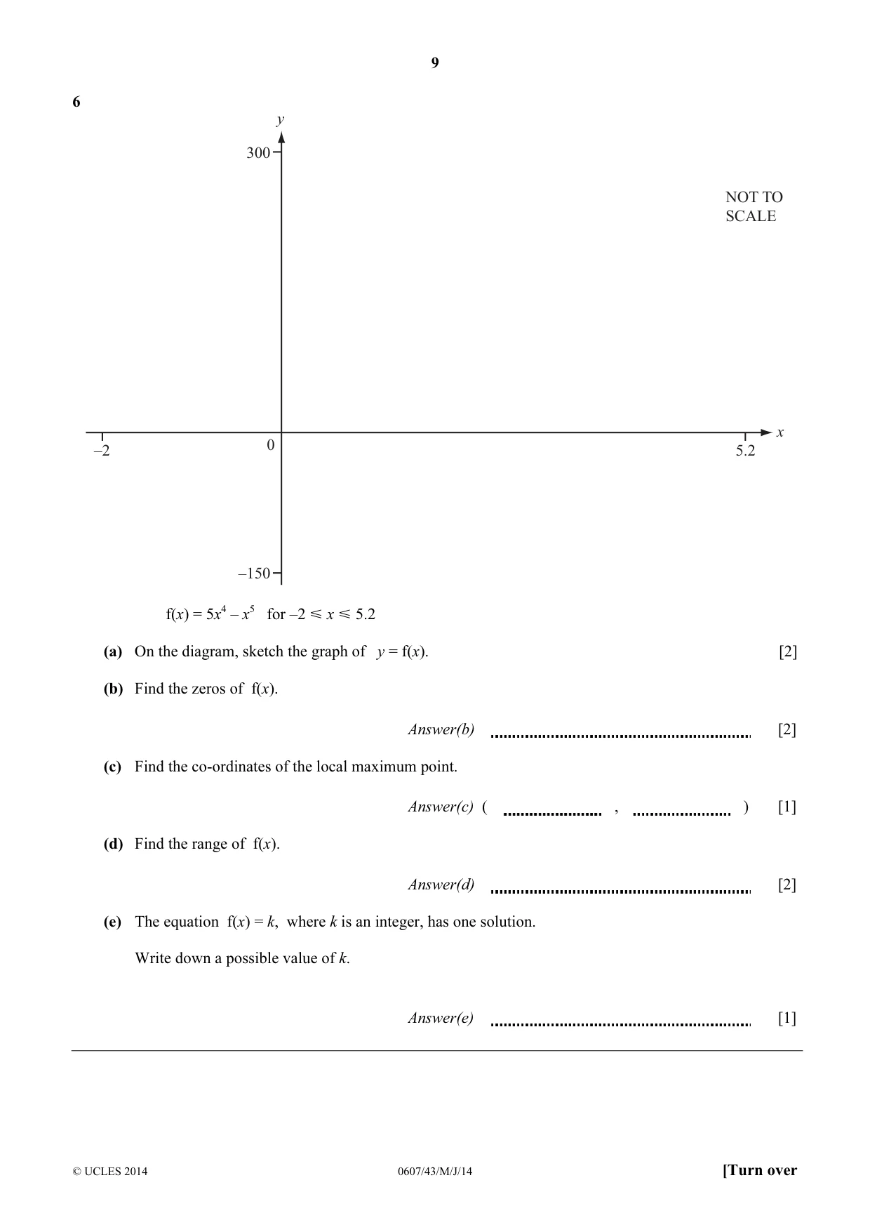 Cambridge IGCSE Mathematics - International 0607 2014 May/June Paper 4 · Variant 3 question paper, page 9 of 20