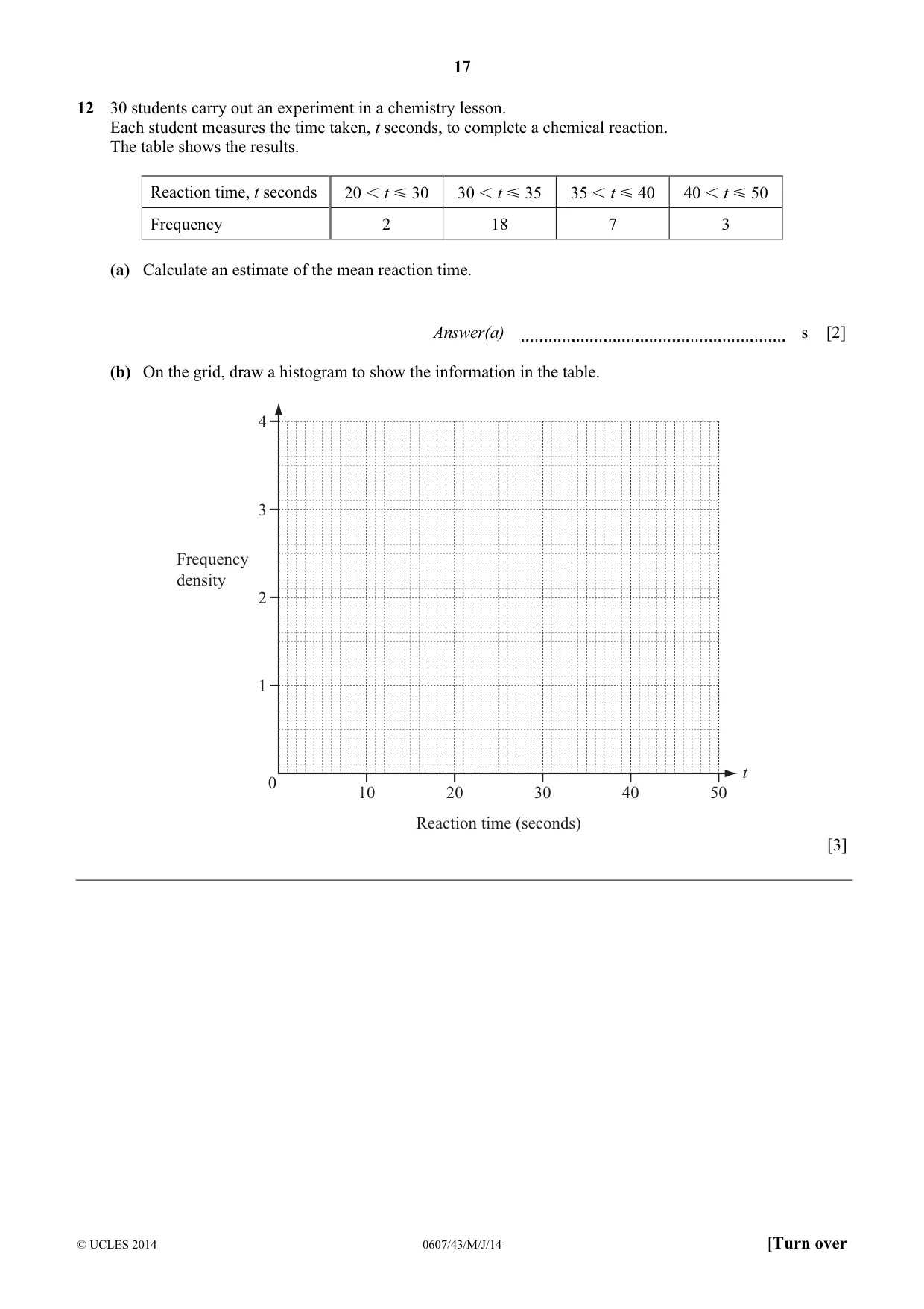 Cambridge IGCSE Mathematics - International 0607 2014 May/June Paper 4 · Variant 3 question paper, page 17 of 20