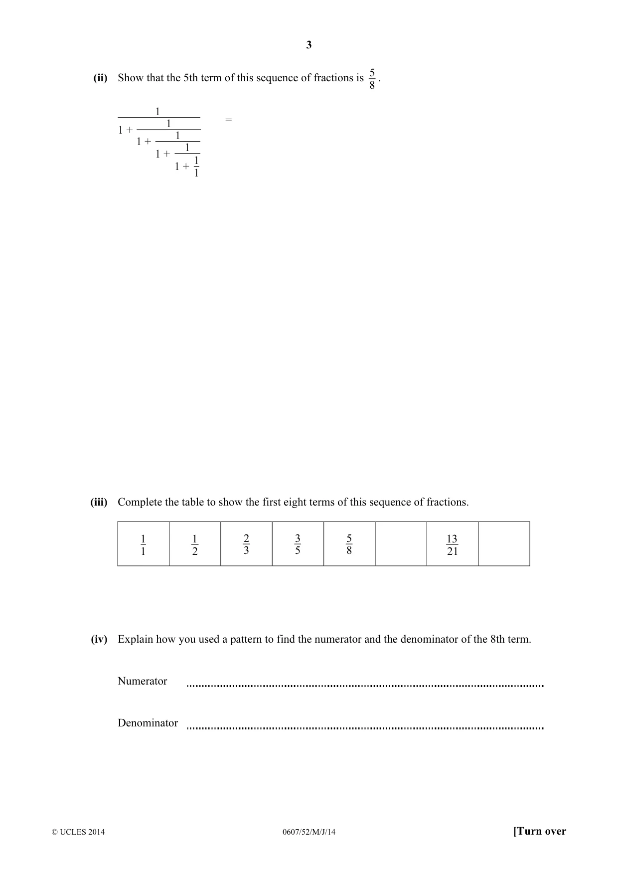 Cambridge IGCSE Mathematics - International 0607 2014 May/June Paper 5 · Variant 2 question paper, page 3 of 8