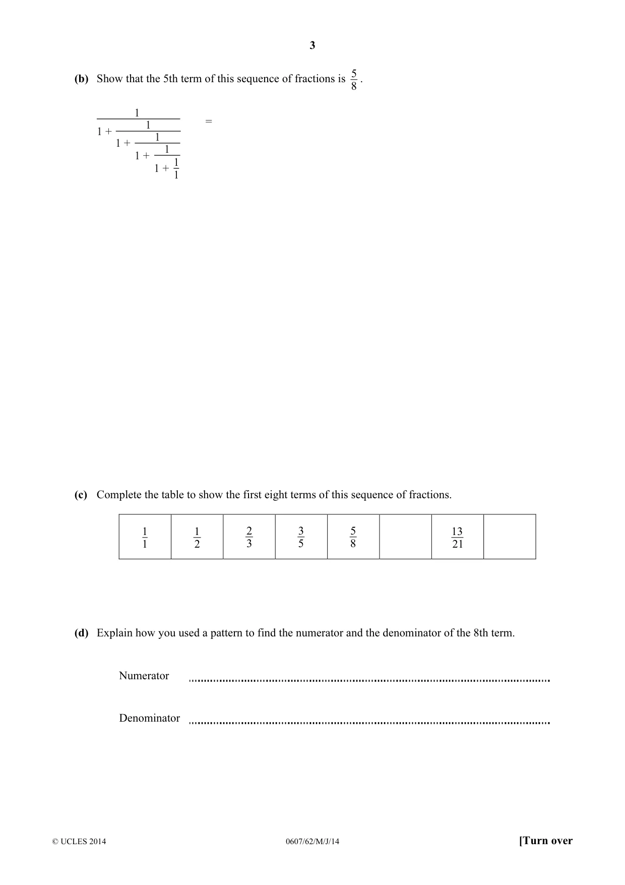 Cambridge IGCSE Mathematics - International 0607 2014 May/June Paper 6 · Variant 2 question paper, page 3 of 12