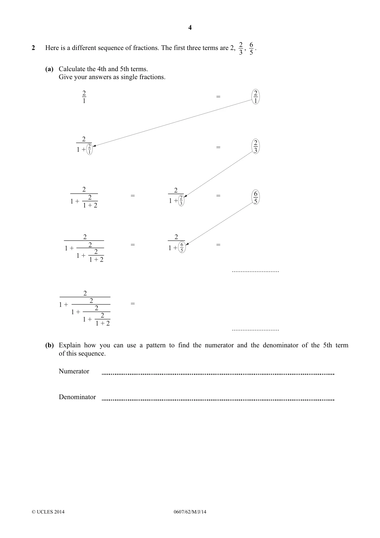 Cambridge IGCSE Mathematics - International 0607 2014 May/June Paper 6 · Variant 2 question paper, page 4 of 12