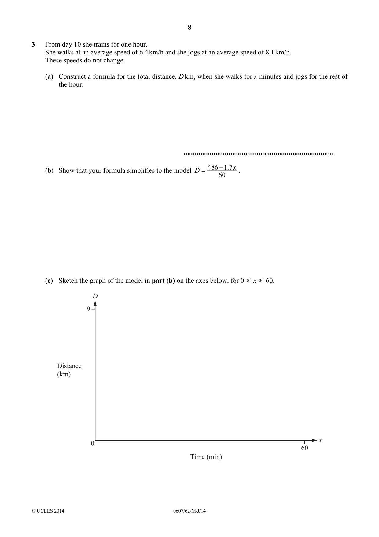 Cambridge IGCSE Mathematics - International 0607 2014 May/June Paper 6 · Variant 2 question paper, page 8 of 12