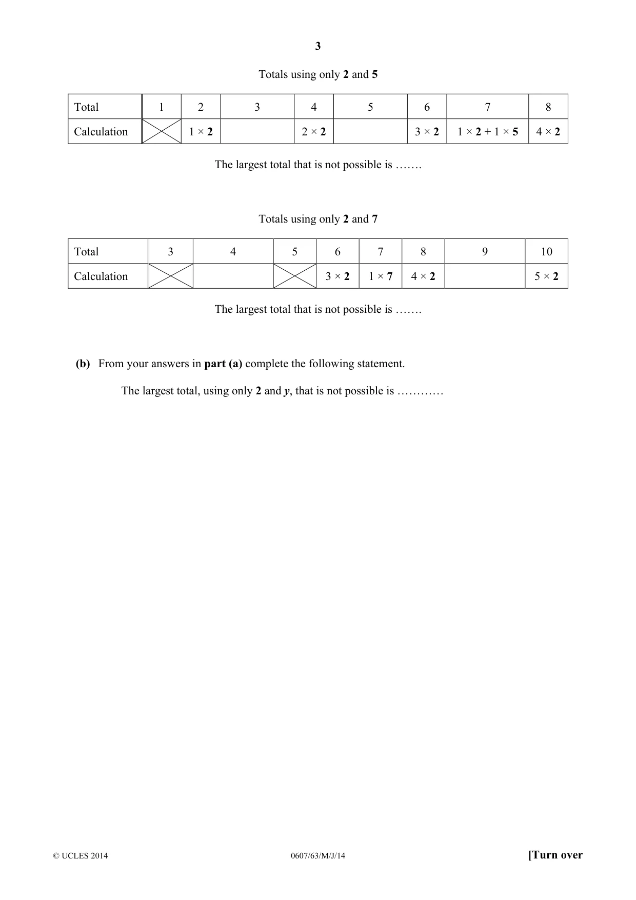 Cambridge IGCSE Mathematics - International 0607 2014 May/June Paper 6 · Variant 3 question paper, page 3 of 12