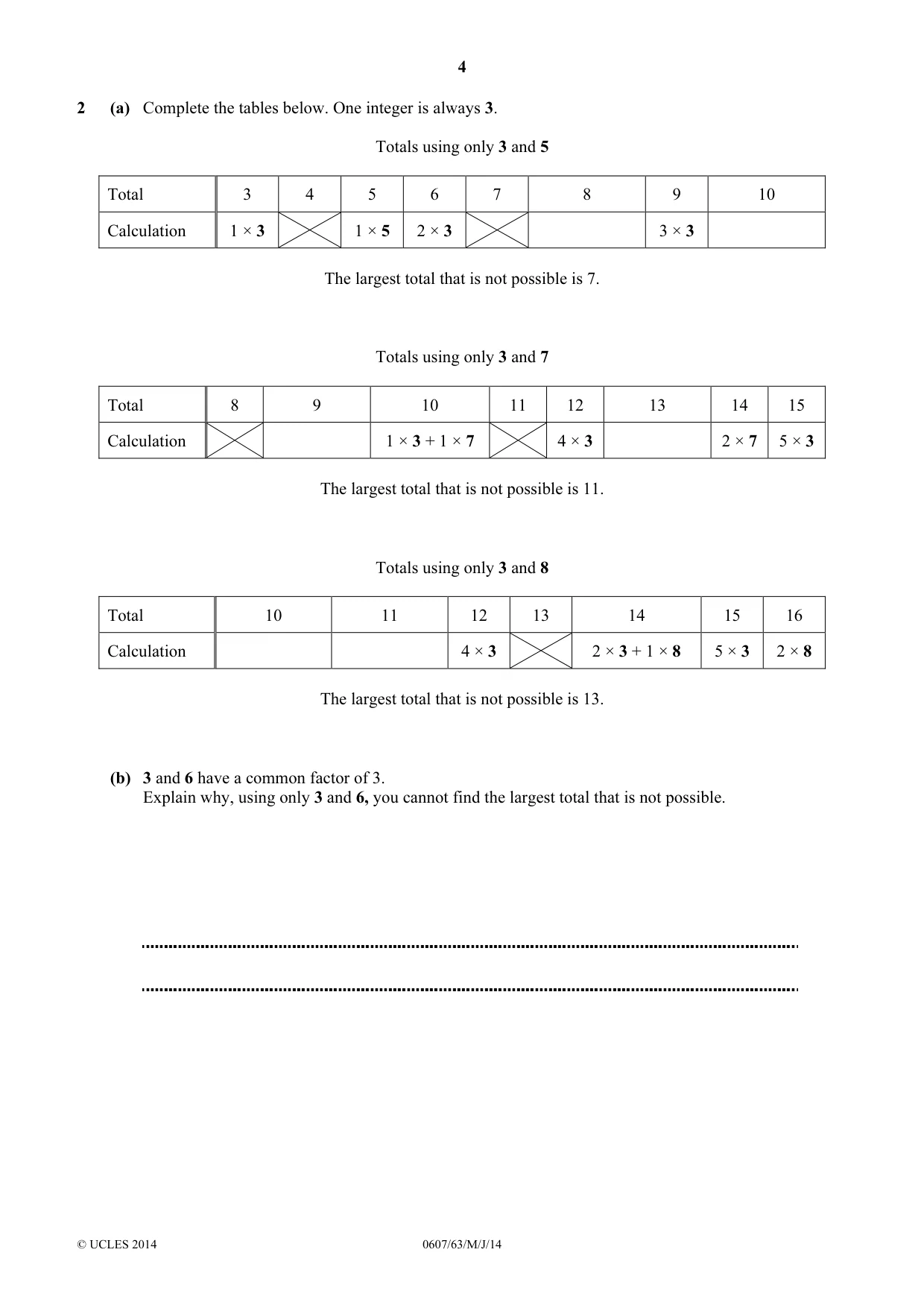 Cambridge IGCSE Mathematics - International 0607 2014 May/June Paper 6 · Variant 3 question paper, page 4 of 12