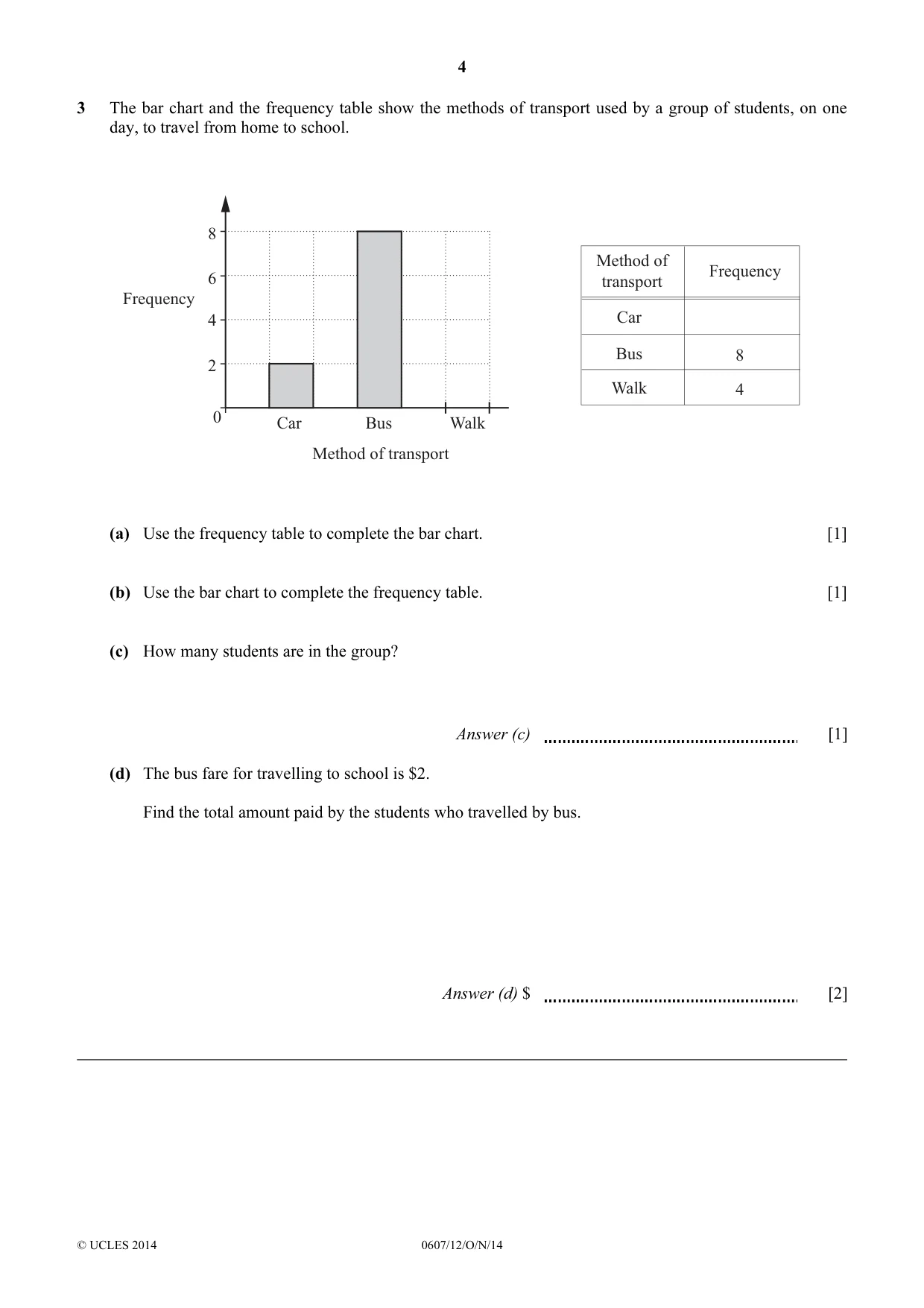 Cambridge IGCSE Mathematics - International 0607 2014 Oct/Nov Paper 1 · Variant 2 question paper, page 4 of 12