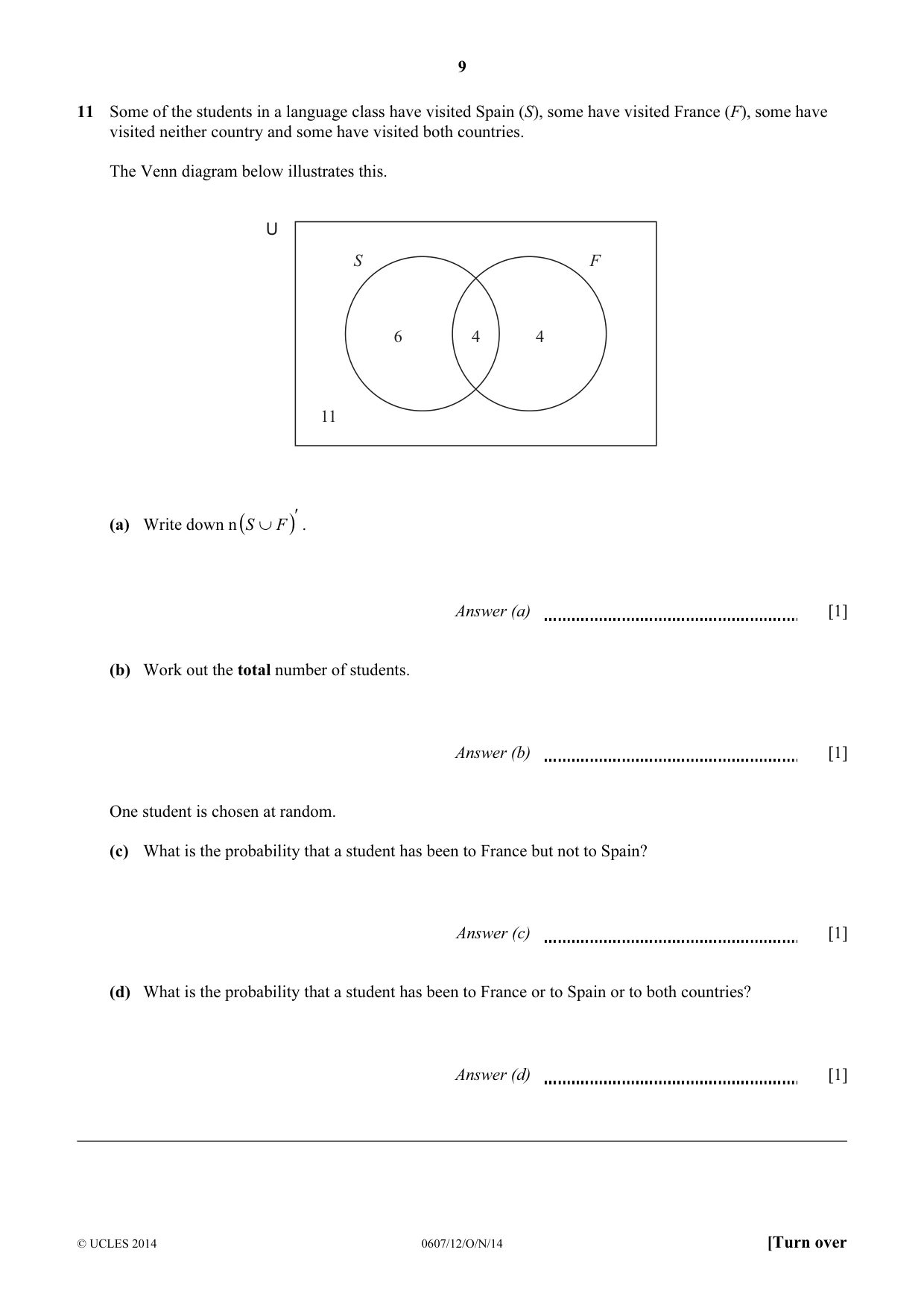 Cambridge IGCSE Mathematics - International 0607 2014 Oct/Nov Paper 1 · Variant 2 question paper, page 9 of 12