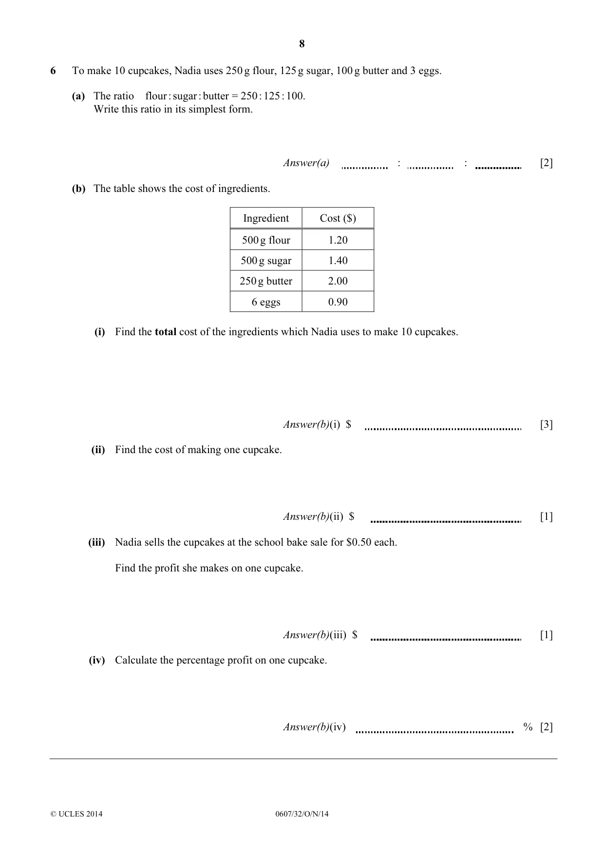 Cambridge IGCSE Mathematics - International 0607 2014 Oct/Nov Paper 3 · Variant 2 question paper, page 8 of 16