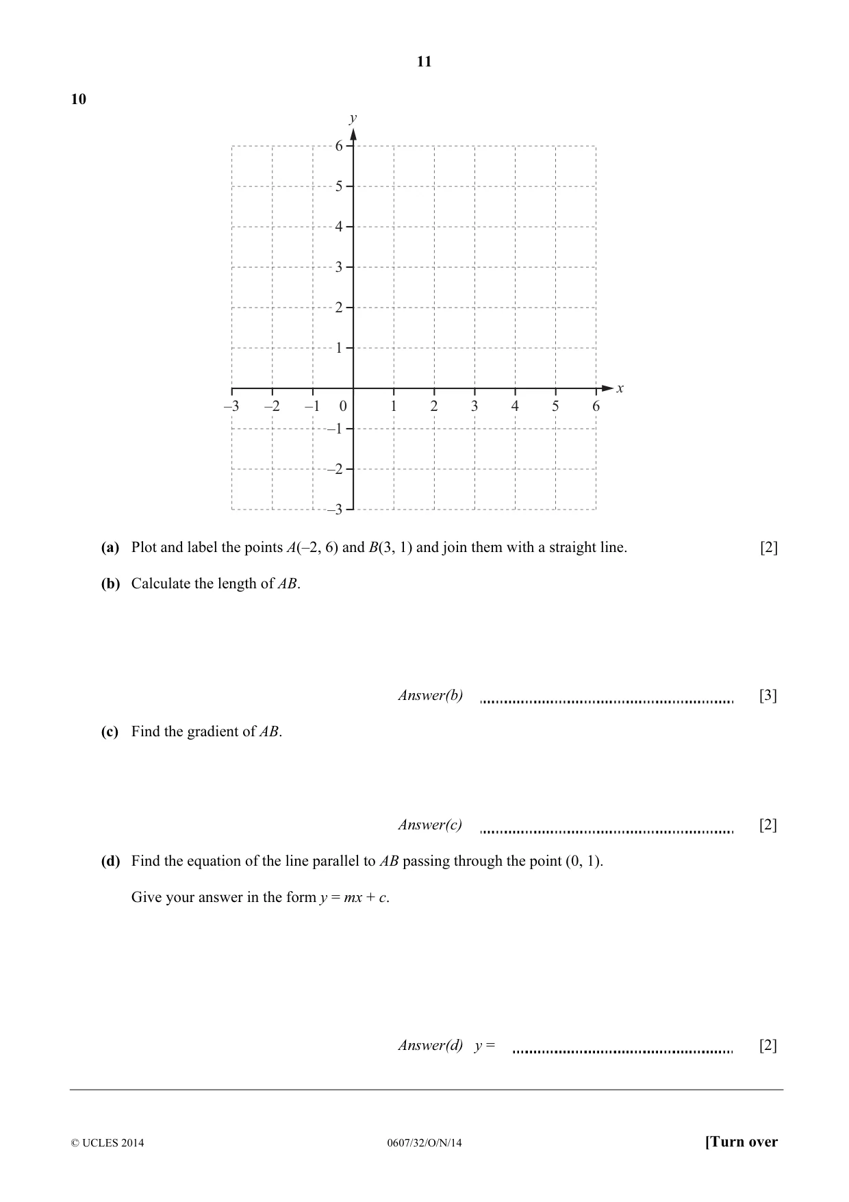 Cambridge IGCSE Mathematics - International 0607 2014 Oct/Nov Paper 3 · Variant 2 question paper, page 11 of 16