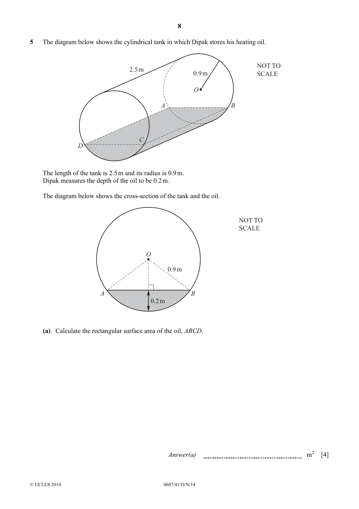 Cambridge IGCSE Mathematics - International 0607 2014 Oct/Nov Paper 4 · Variant 1 question paper, page 8 of 20