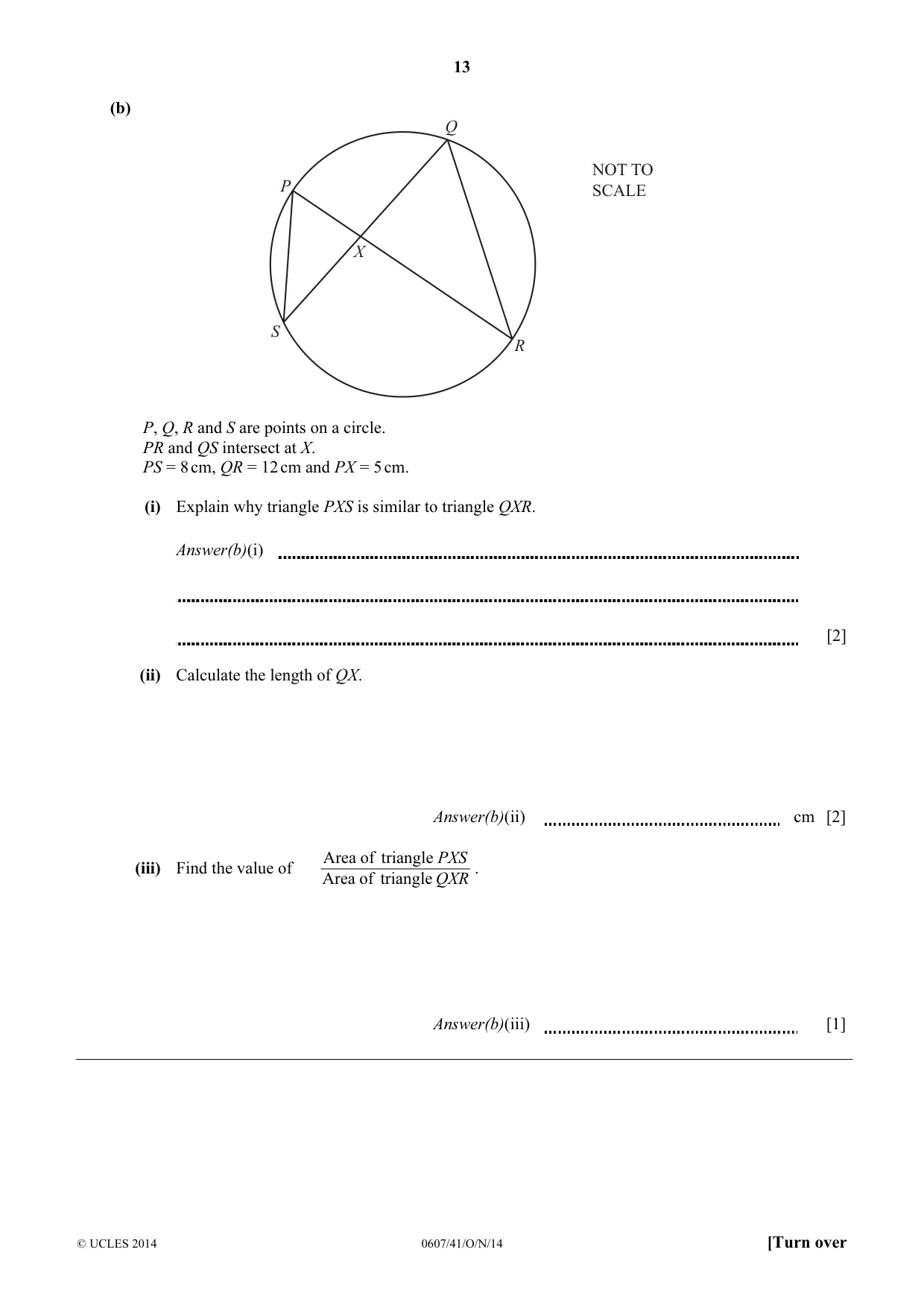 Cambridge IGCSE Mathematics - International 0607 2014 Oct/Nov Paper 4 · Variant 1 question paper, page 13 of 20
