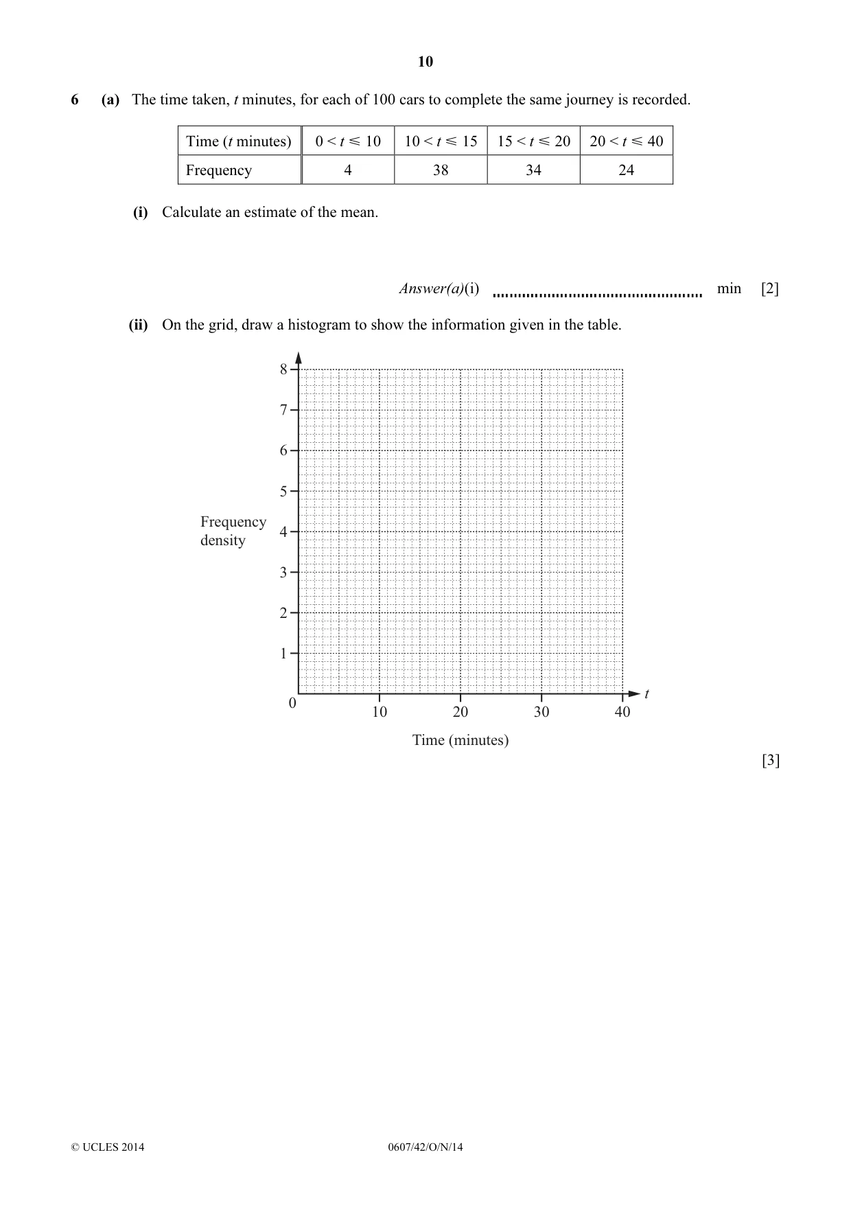 Cambridge IGCSE Mathematics - International 0607 2014 Oct/Nov Paper 4 · Variant 2 question paper, page 10 of 20