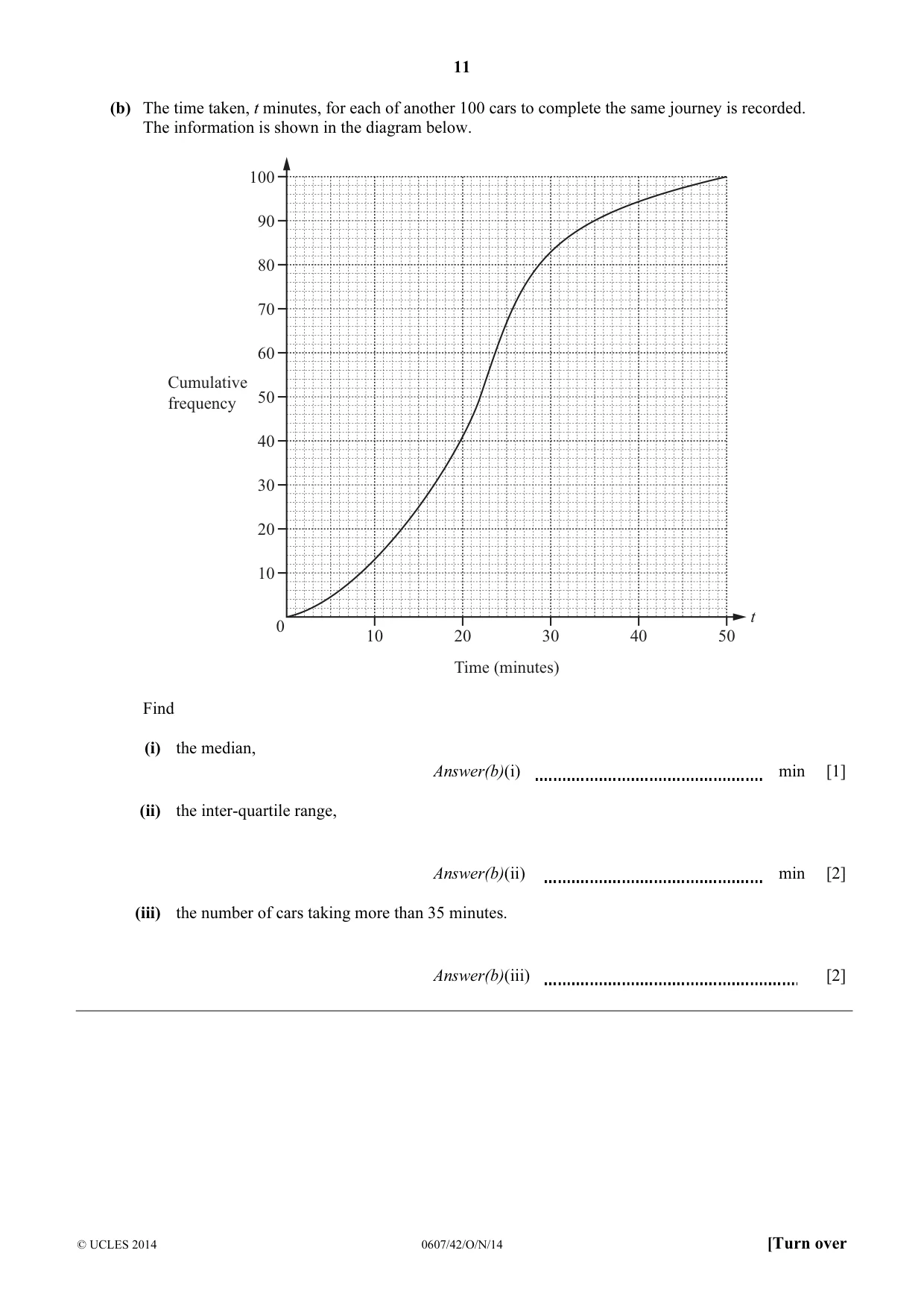 Cambridge IGCSE Mathematics - International 0607 2014 Oct/Nov Paper 4 · Variant 2 question paper, page 11 of 20