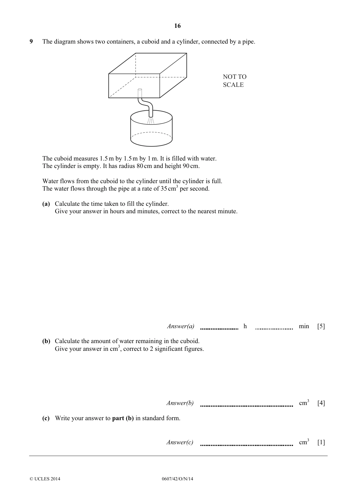 Cambridge IGCSE Mathematics - International 0607 2014 Oct/Nov Paper 4 · Variant 2 question paper, page 16 of 20