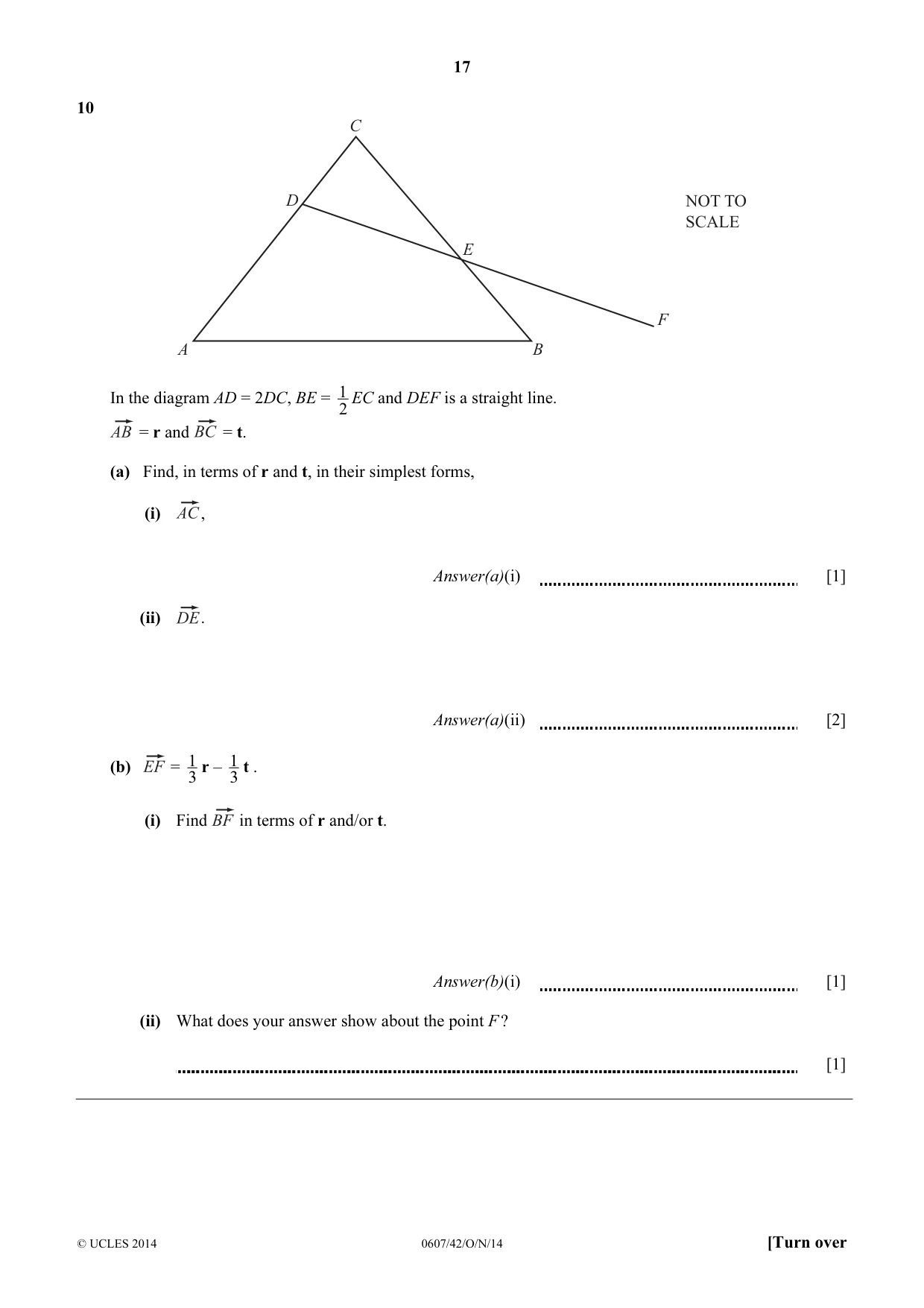 Cambridge IGCSE Mathematics - International 0607 2014 Oct/Nov Paper 4 · Variant 2 question paper, page 17 of 20