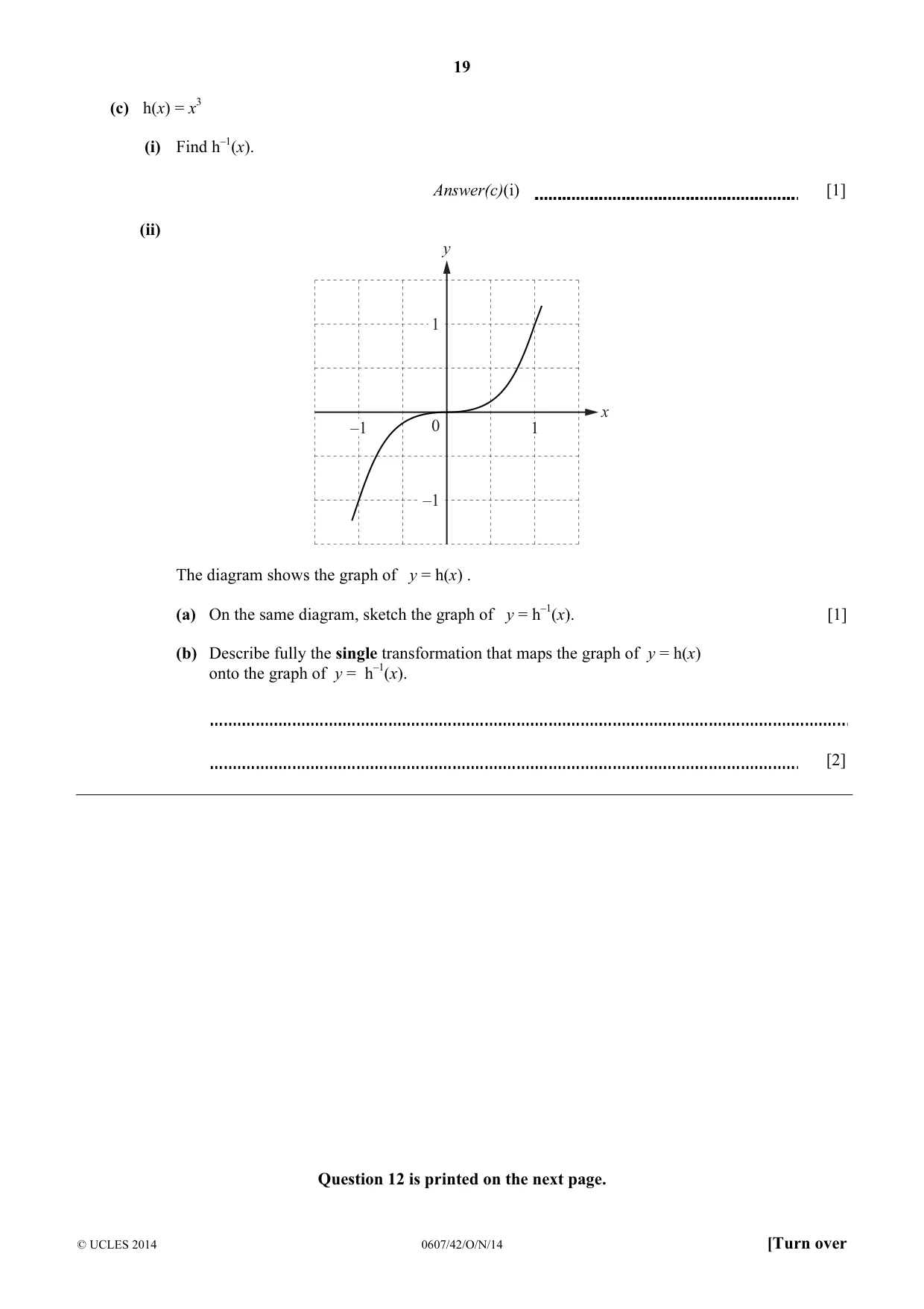 Cambridge IGCSE Mathematics - International 0607 2014 Oct/Nov Paper 4 · Variant 2 question paper, page 19 of 20