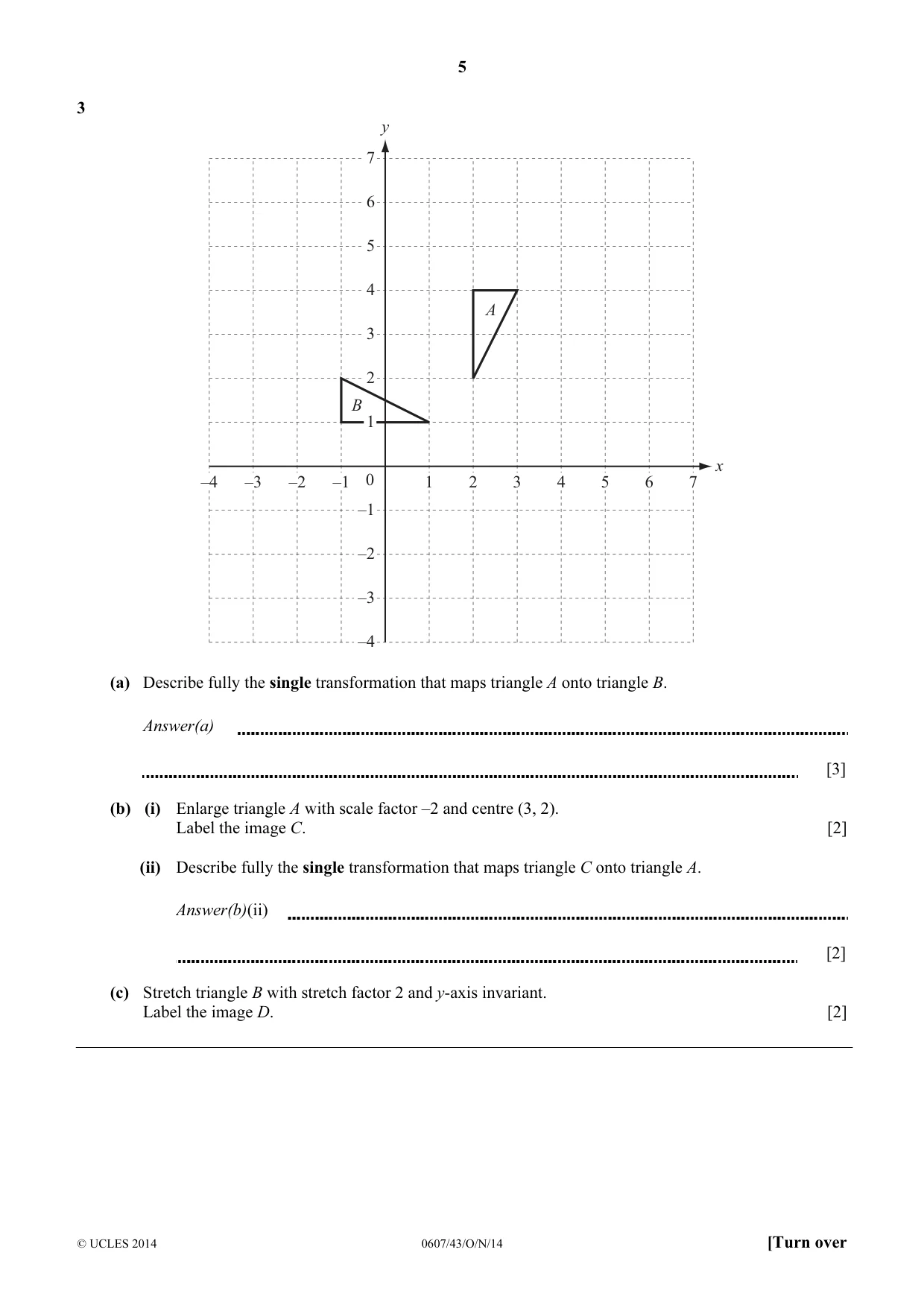 Cambridge IGCSE Mathematics - International 0607 2014 Oct/Nov Paper 4 · Variant 3 question paper, page 5 of 20
