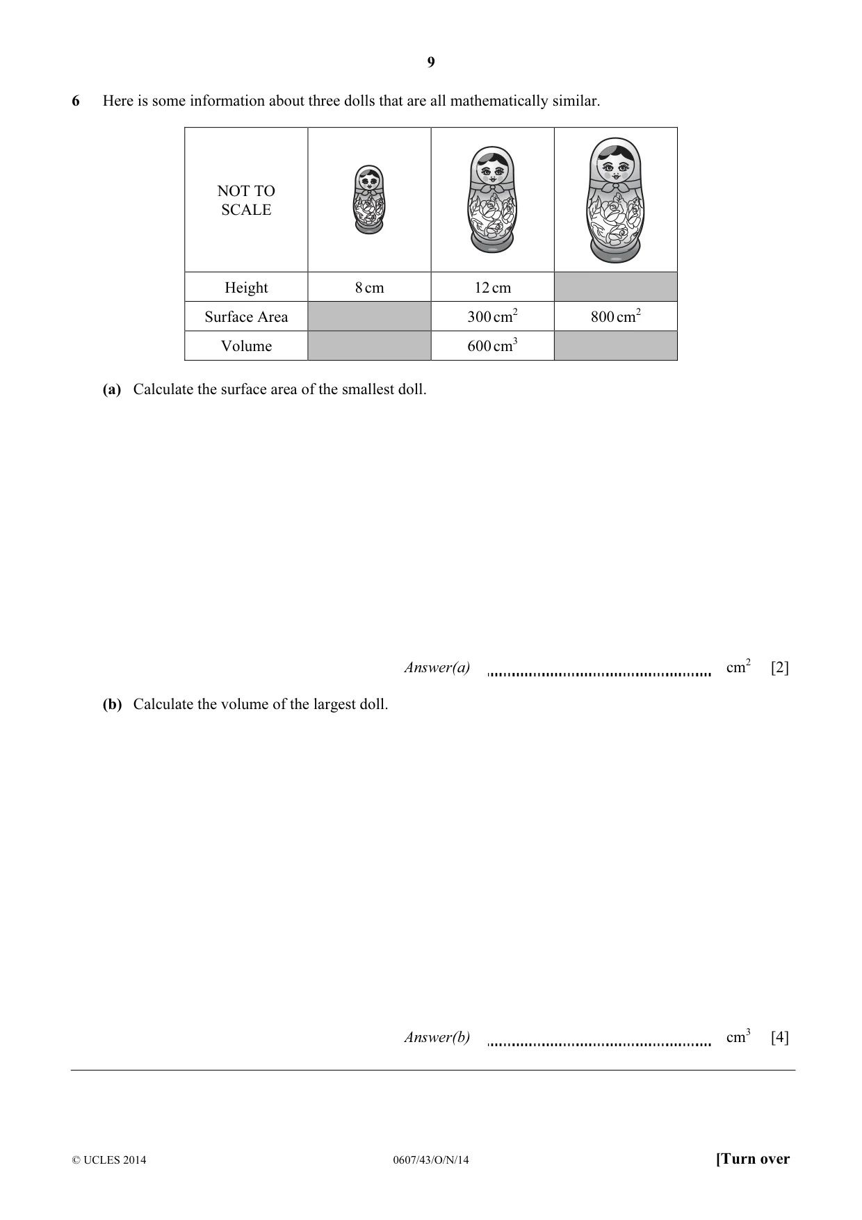 Cambridge IGCSE Mathematics - International 0607 2014 Oct/Nov Paper 4 · Variant 3 question paper, page 9 of 20