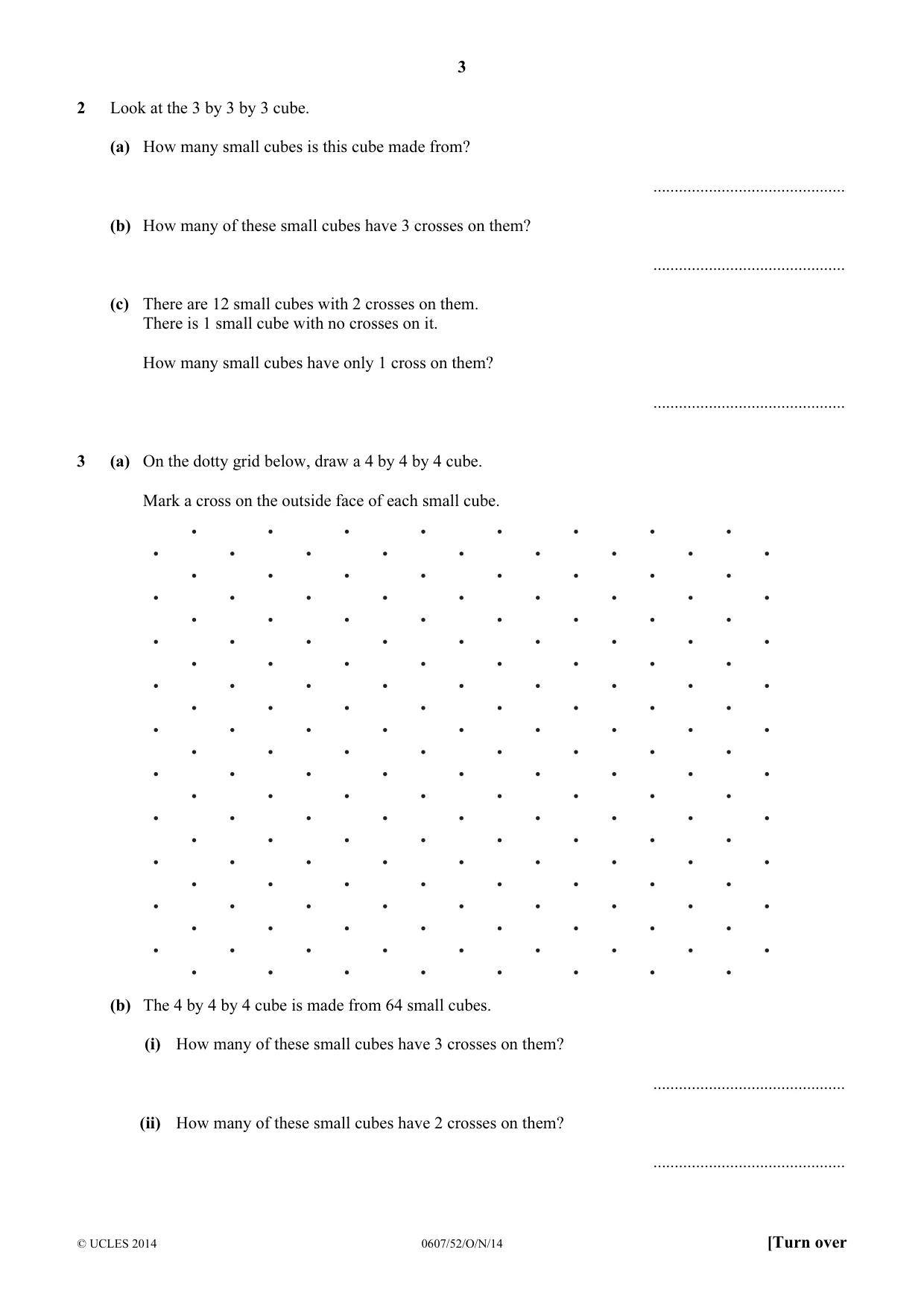 Cambridge IGCSE Mathematics - International 0607 2014 Oct/Nov Paper 5 · Variant 2 question paper, page 3 of 8