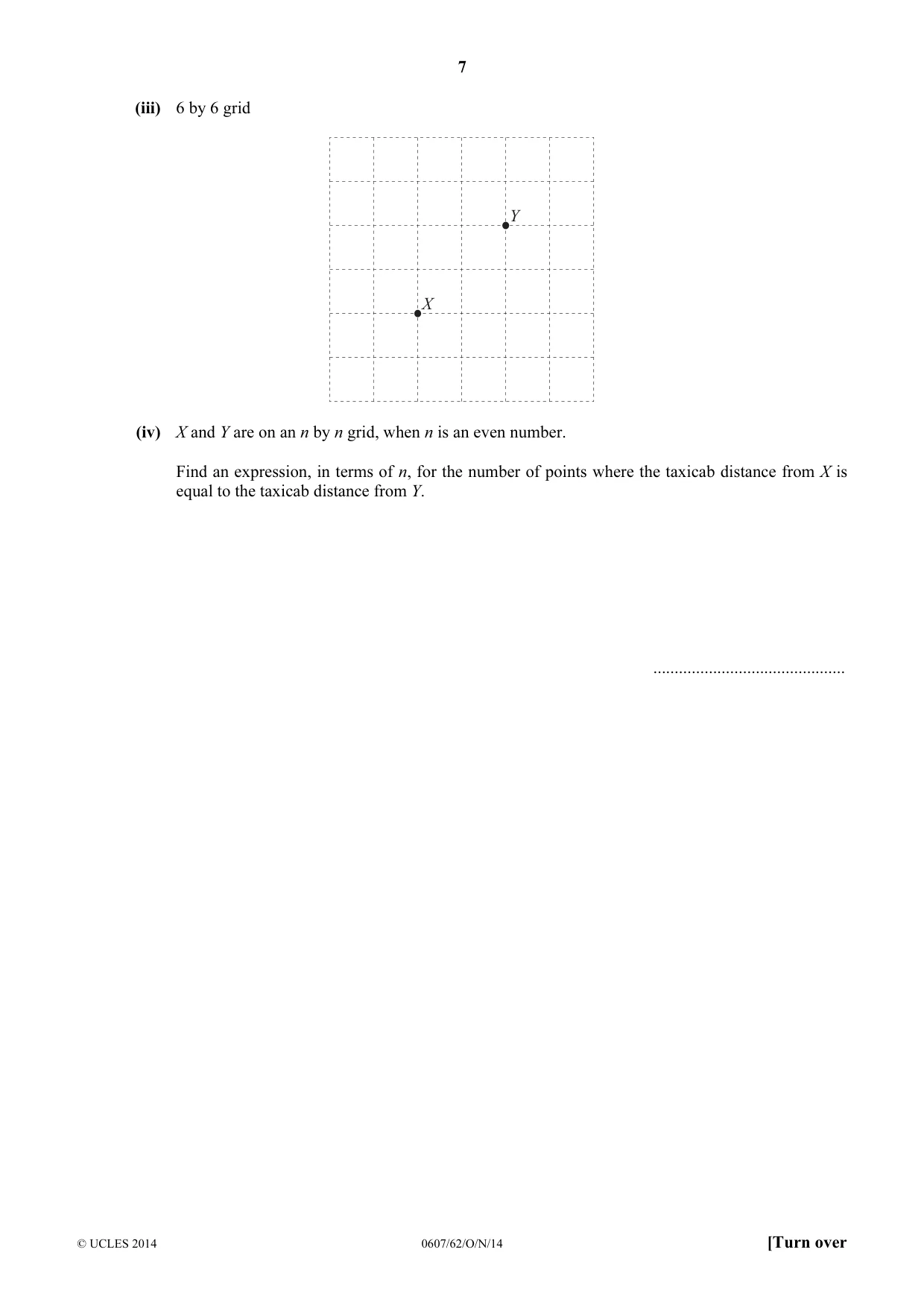Cambridge IGCSE Mathematics - International 0607 2014 Oct/Nov Paper 6 · Variant 2 question paper, page 7 of 12