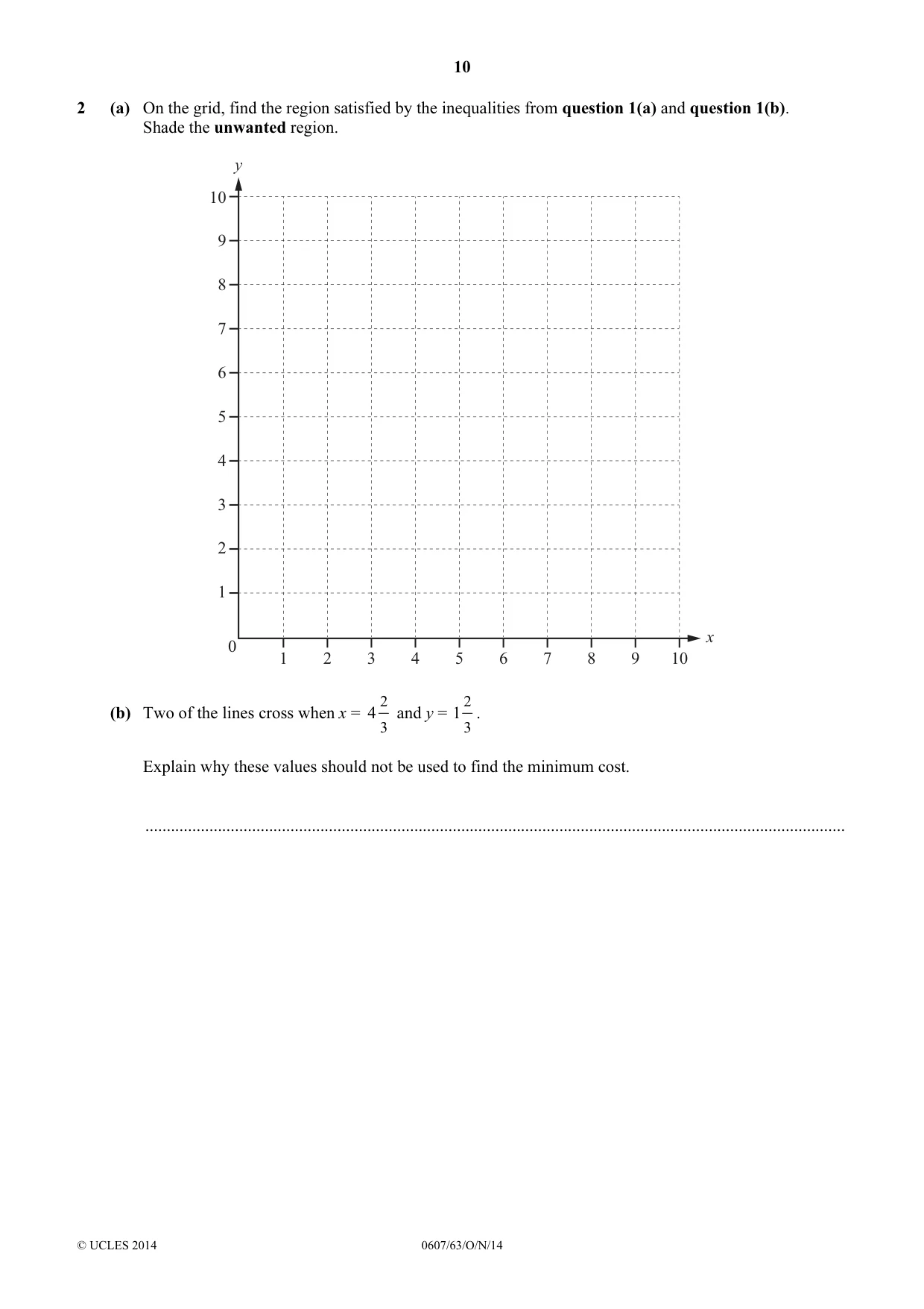Cambridge IGCSE Mathematics - International 0607 2014 Oct/Nov Paper 6 · Variant 3 question paper, page 10 of 12