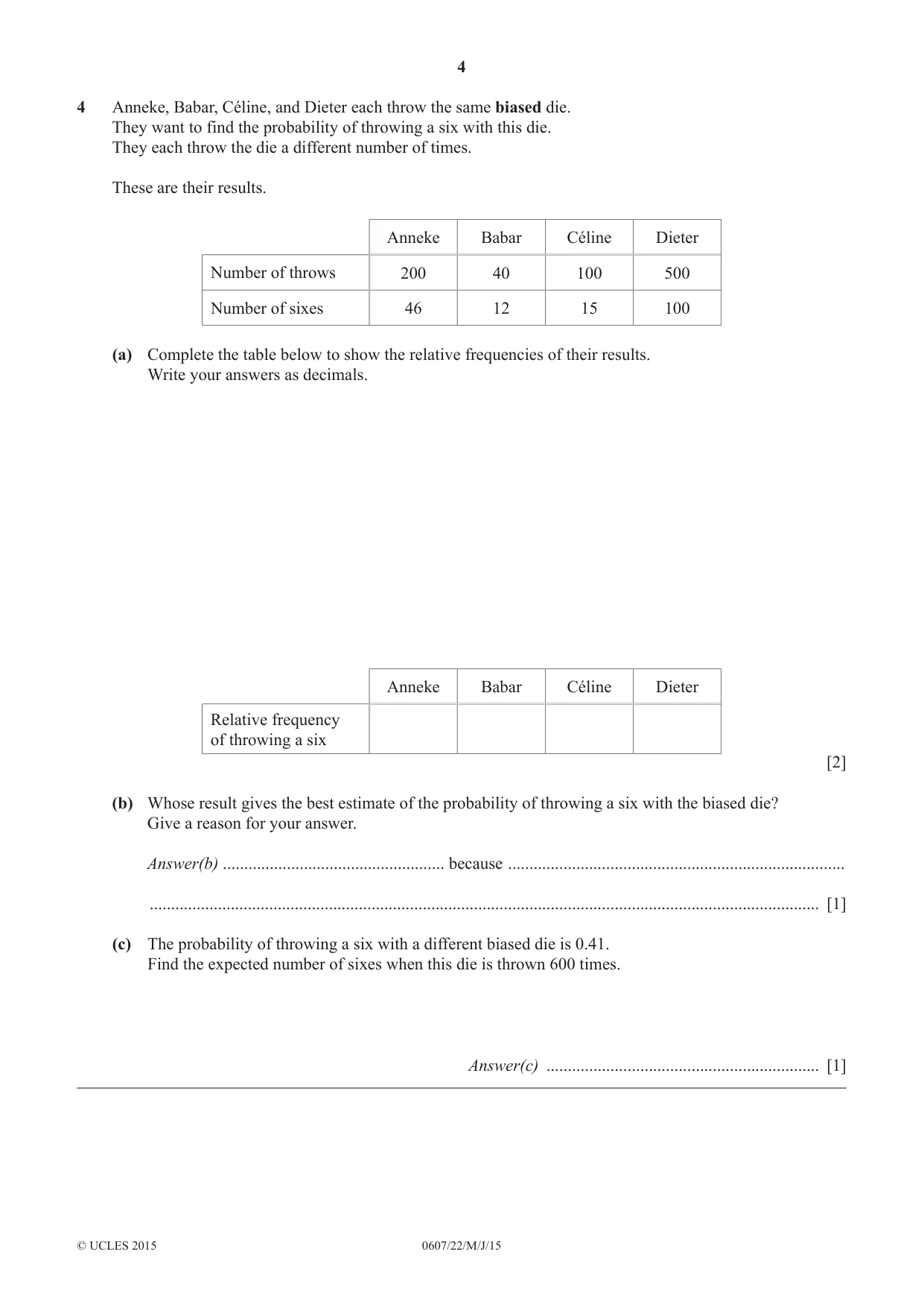 Cambridge IGCSE Mathematics - International 0607 2015 May/June Paper 2 · Variant 2 question paper, page 4 of 8