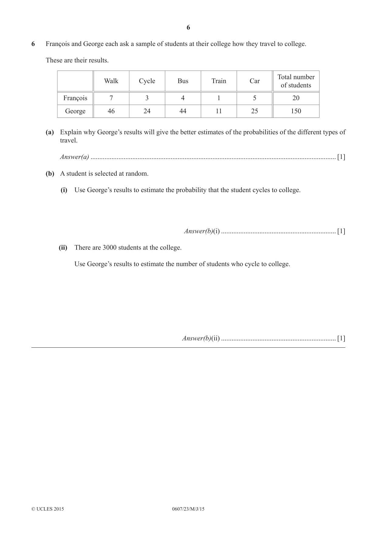 Cambridge IGCSE Mathematics - International 0607 2015 May/June Paper 2 · Variant 3 question paper, page 6 of 12