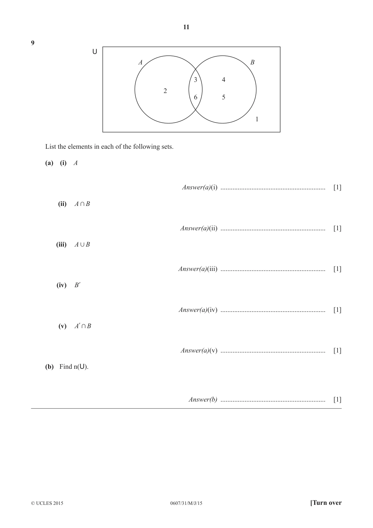 Cambridge IGCSE Mathematics - International 0607 2015 May/June Paper 3 · Variant 1 question paper, page 11 of 16