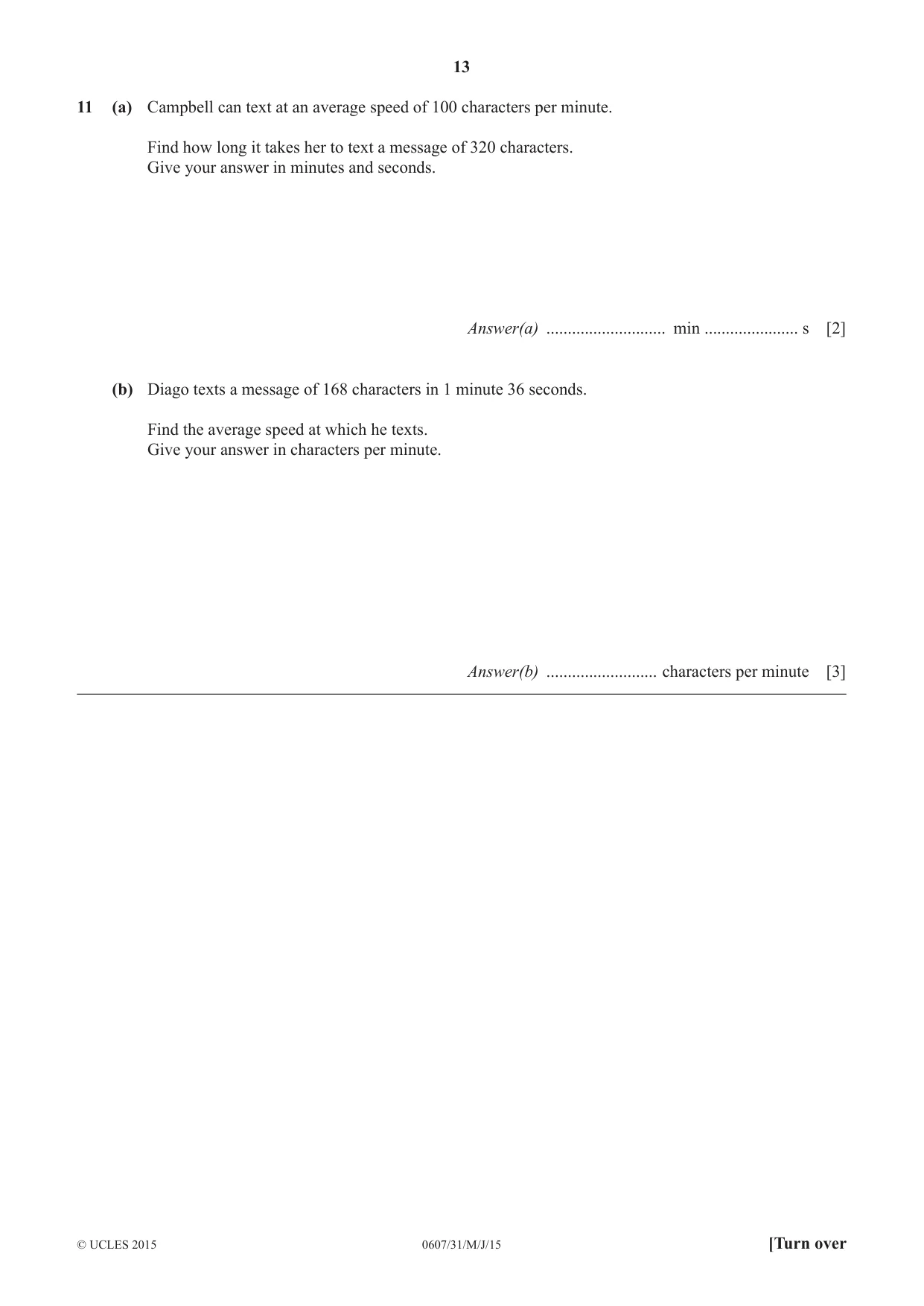 Cambridge IGCSE Mathematics - International 0607 2015 May/June Paper 3 · Variant 1 question paper, page 13 of 16