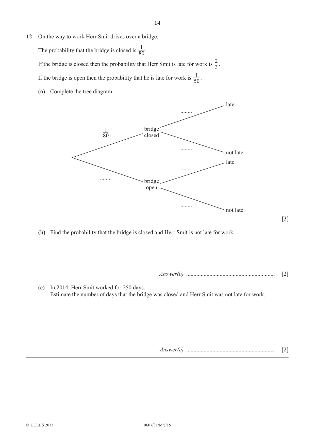 Cambridge IGCSE Mathematics - International 0607 2015 May/June Paper 3 · Variant 1 question paper, page 14 of 16
