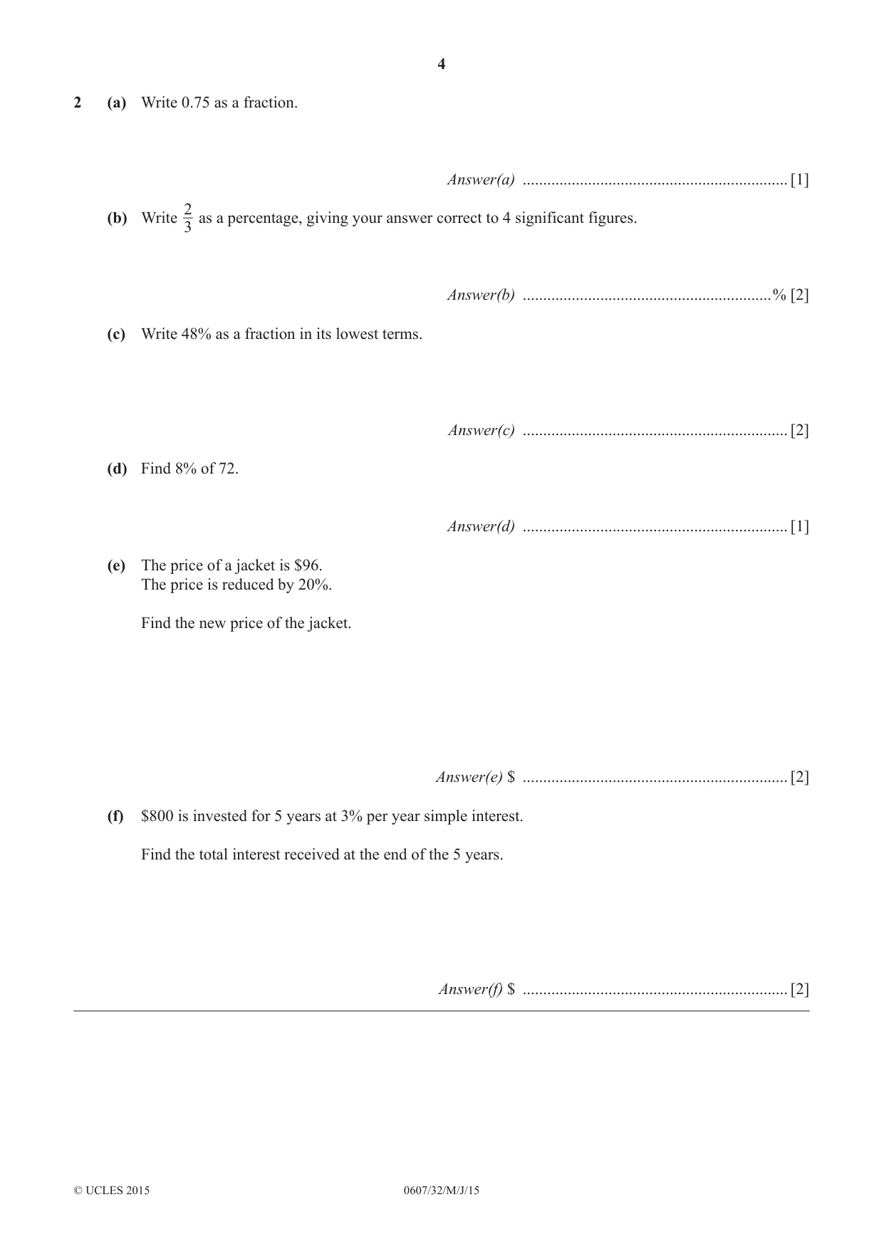 Cambridge IGCSE Mathematics - International 0607 2015 May/June Paper 3 · Variant 2 question paper, page 4 of 16