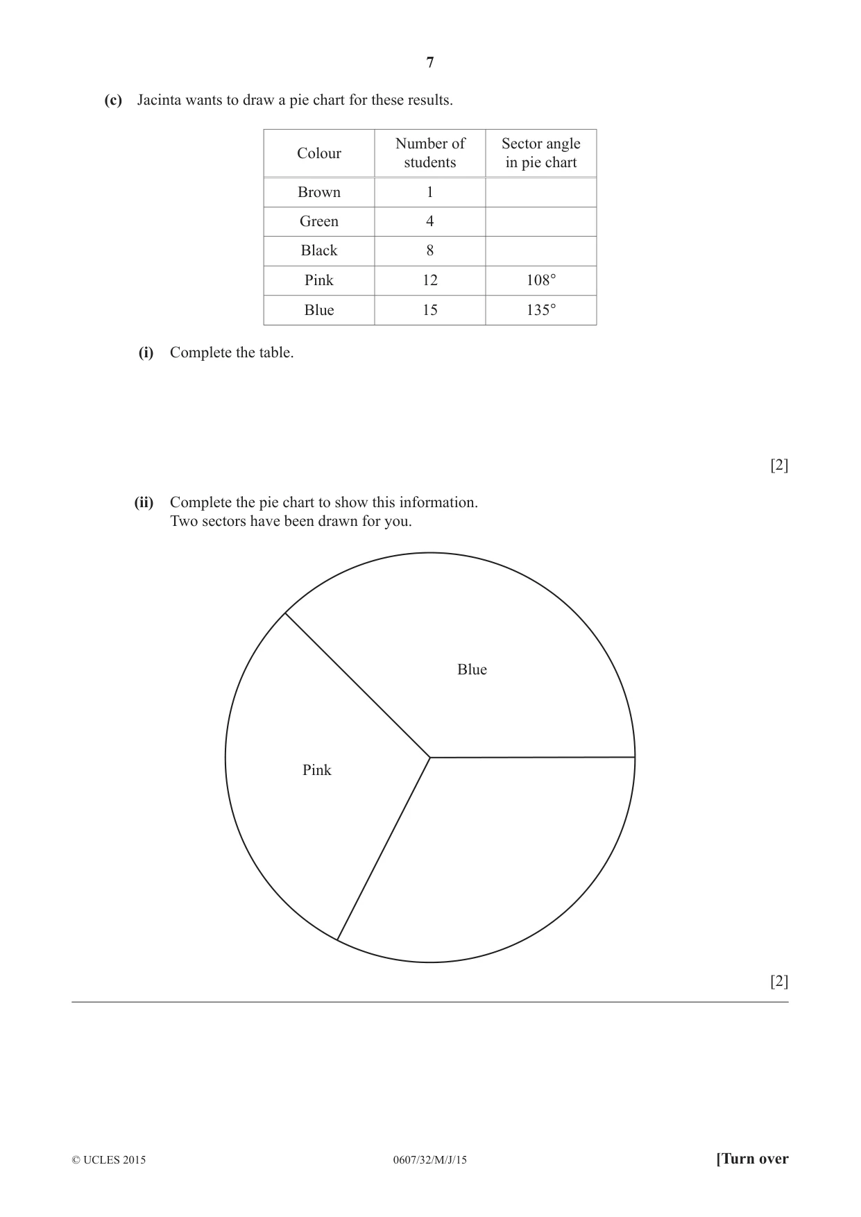 Cambridge IGCSE Mathematics - International 0607 2015 May/June Paper 3 · Variant 2 question paper, page 7 of 16