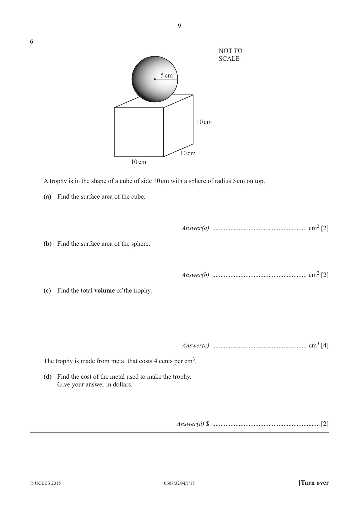 Cambridge IGCSE Mathematics - International 0607 2015 May/June Paper 3 · Variant 2 question paper, page 9 of 16