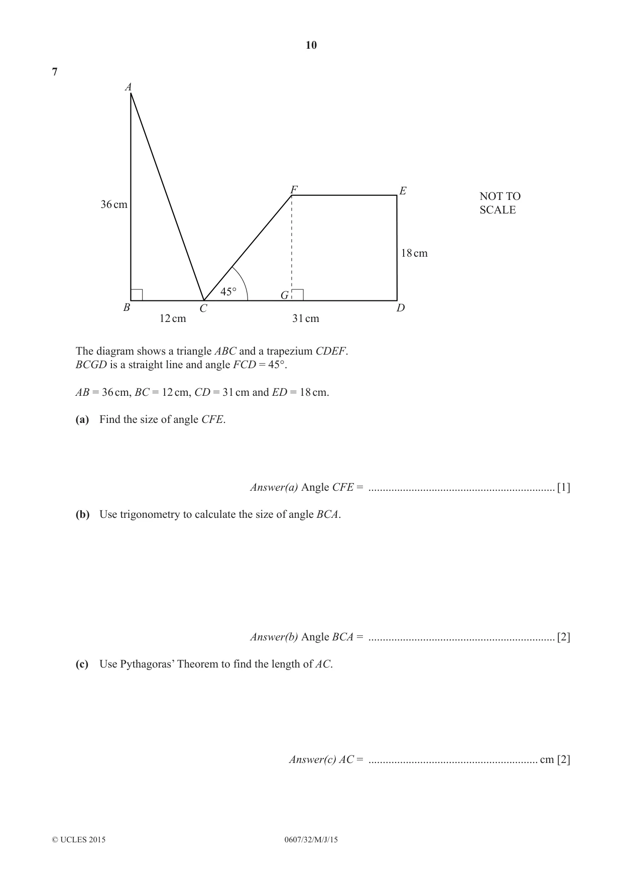 Cambridge IGCSE Mathematics - International 0607 2015 May/June Paper 3 · Variant 2 question paper, page 10 of 16