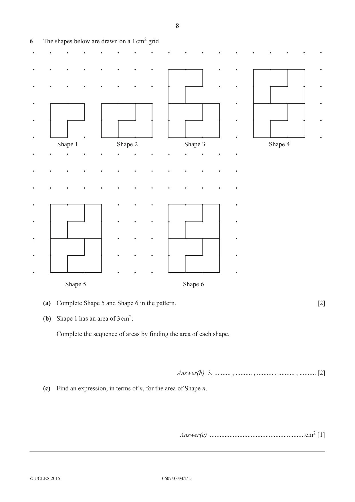 Cambridge IGCSE Mathematics - International 0607 2015 May/June Paper 3 · Variant 3 question paper, page 8 of 16