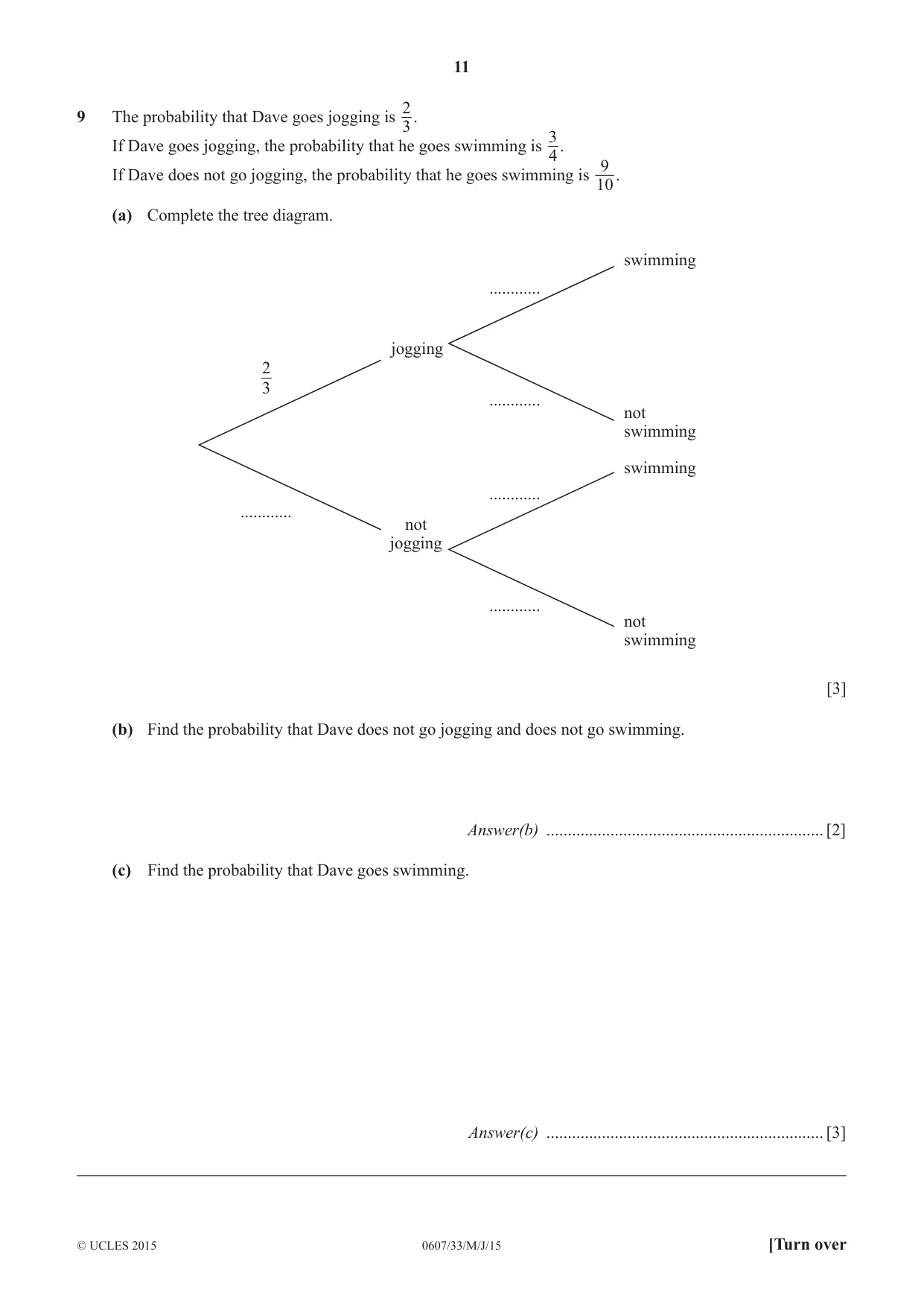 Cambridge IGCSE Mathematics - International 0607 2015 May/June Paper 3 · Variant 3 question paper, page 11 of 16