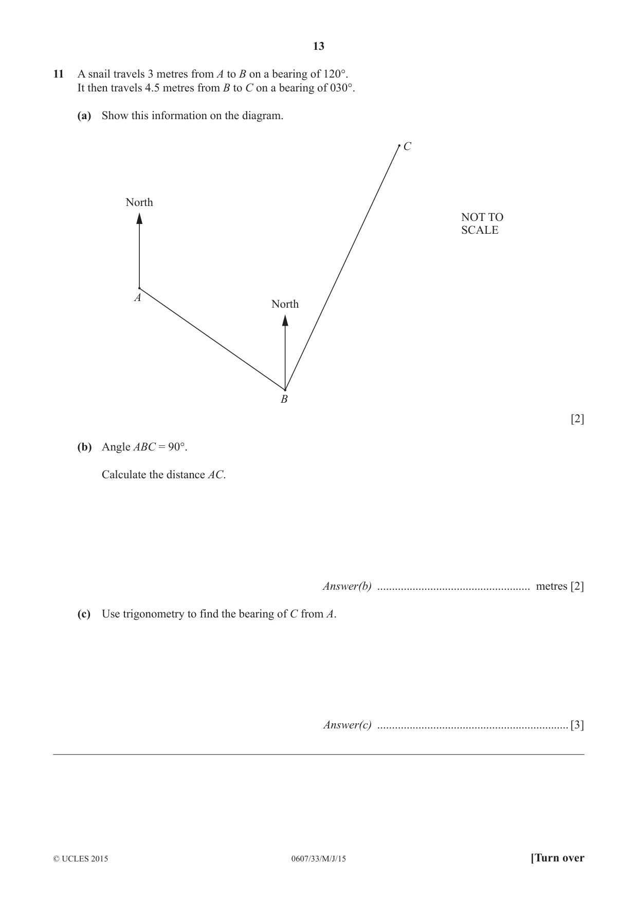Cambridge IGCSE Mathematics - International 0607 2015 May/June Paper 3 · Variant 3 question paper, page 13 of 16
