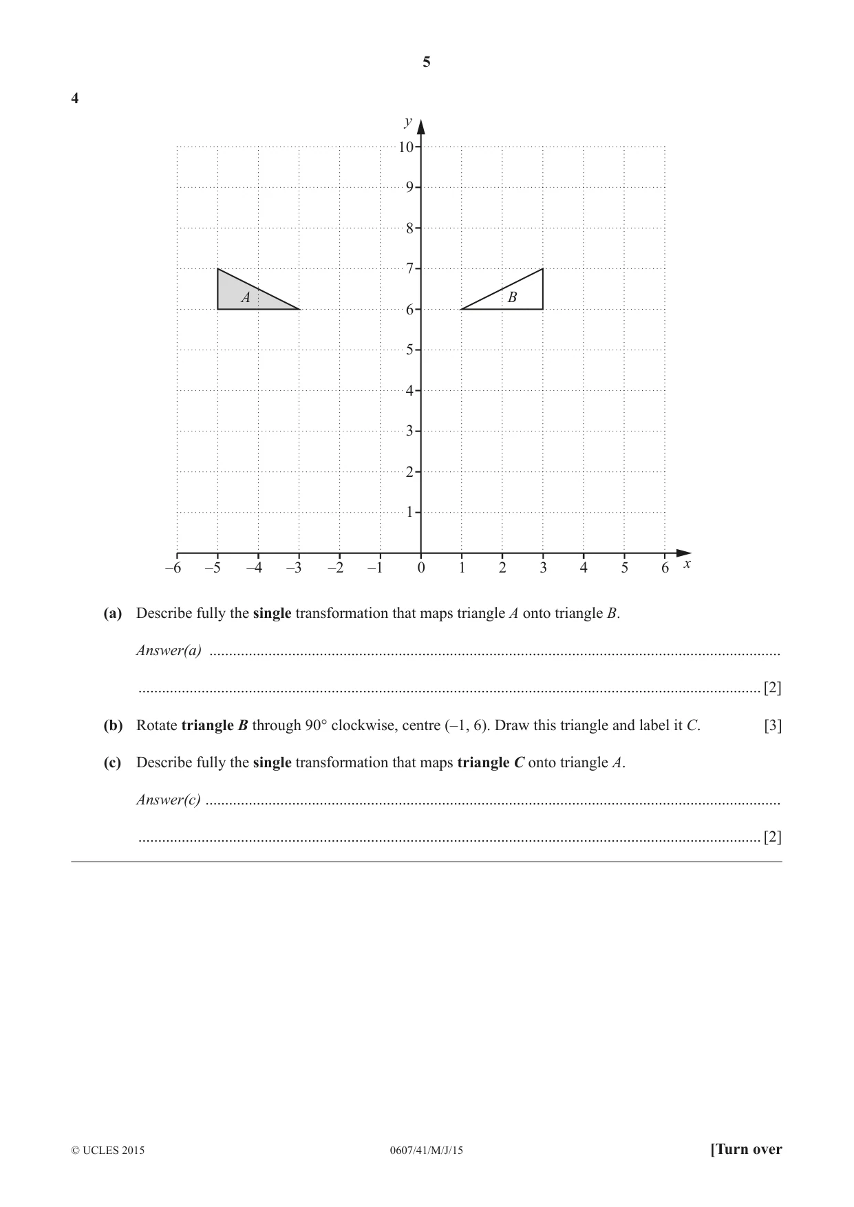 Cambridge IGCSE Mathematics - International 0607 2015 May/June Paper 4 · Variant 1 question paper, page 5 of 20