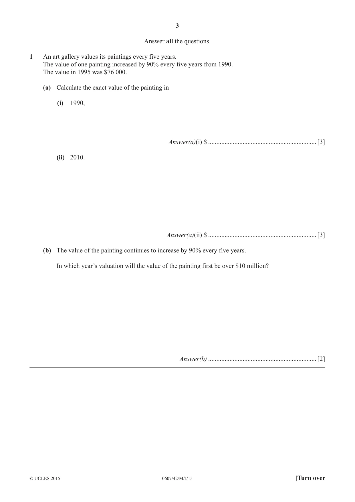 Cambridge IGCSE Mathematics - International 0607 2015 May/June Paper 4 · Variant 2 question paper, page 3 of 20