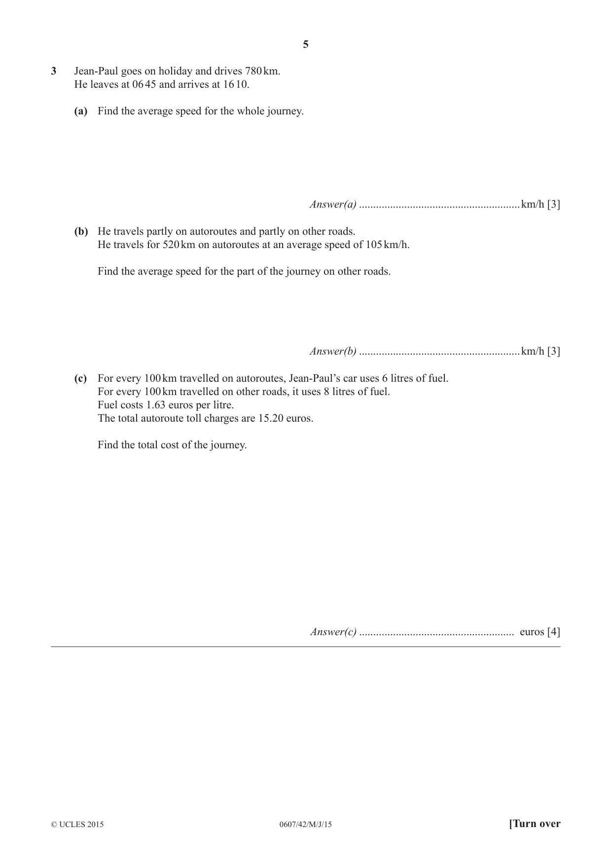 Cambridge IGCSE Mathematics - International 0607 2015 May/June Paper 4 · Variant 2 question paper, page 5 of 20