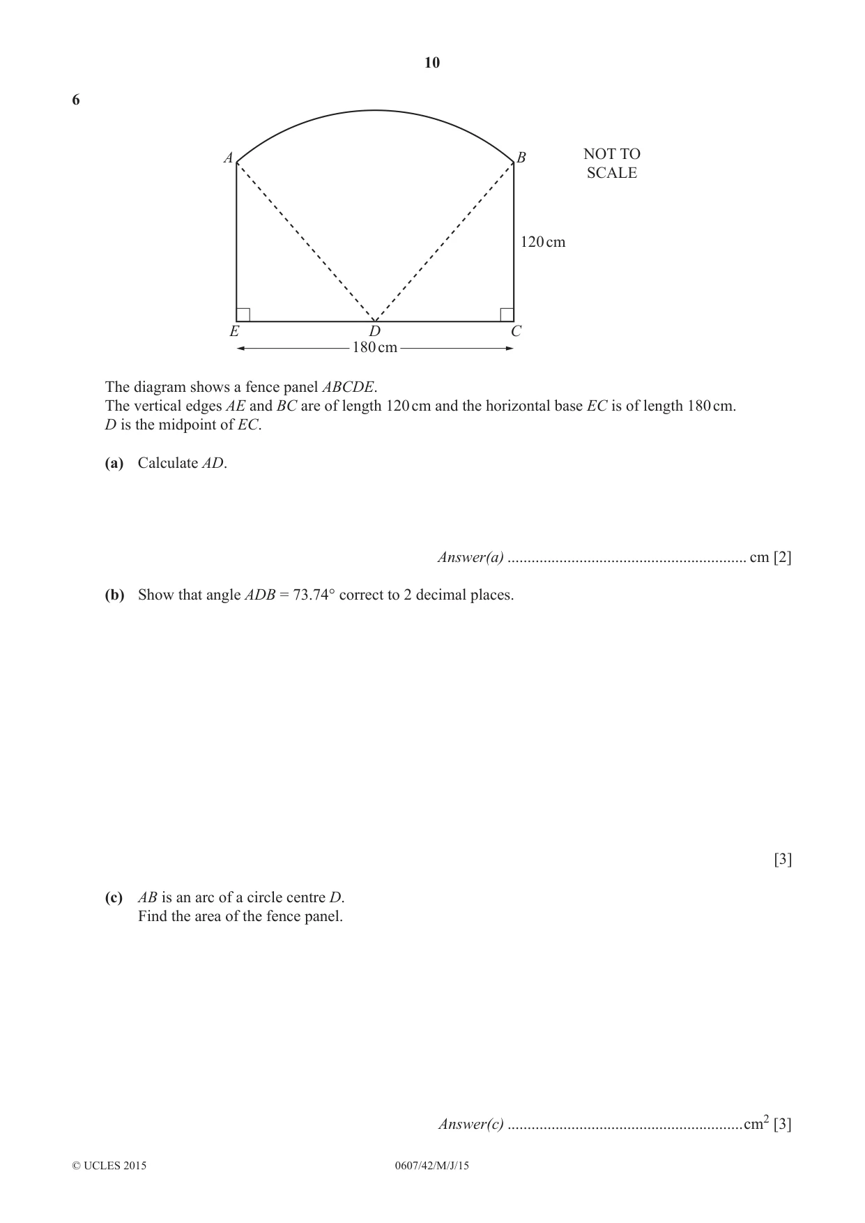 Cambridge IGCSE Mathematics - International 0607 2015 May/June Paper 4 · Variant 2 question paper, page 10 of 20
