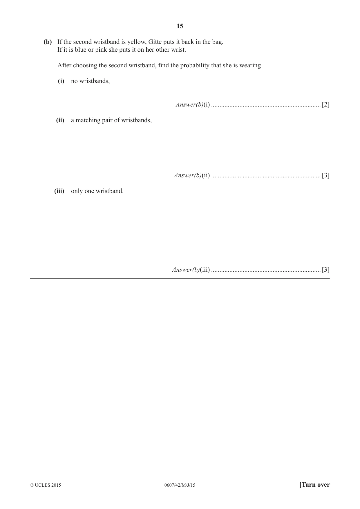 Cambridge IGCSE Mathematics - International 0607 2015 May/June Paper 4 · Variant 2 question paper, page 15 of 20