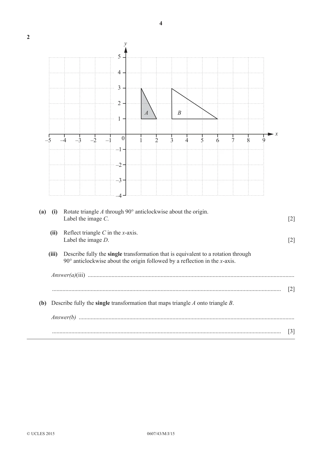 Cambridge IGCSE Mathematics - International 0607 2015 May/June Paper 4 · Variant 3 question paper, page 4 of 20